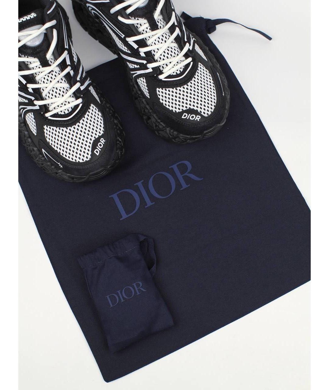 CHRISTIAN DIOR Черные текстильные низкие кроссовки / кеды, фото 8