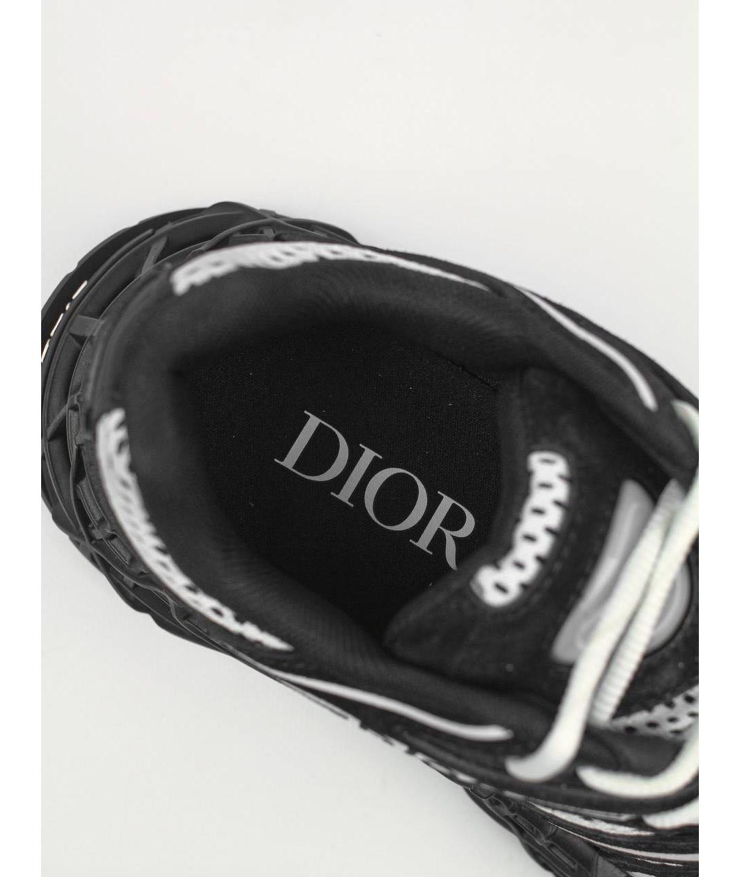 CHRISTIAN DIOR Черные текстильные низкие кроссовки / кеды, фото 6