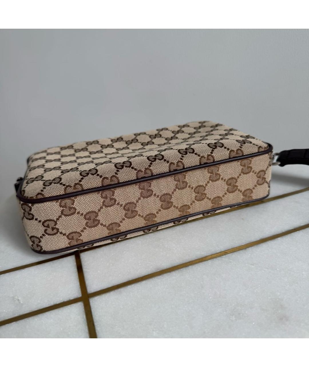 GUCCI Бежевая канва сумка на плечо, фото 3