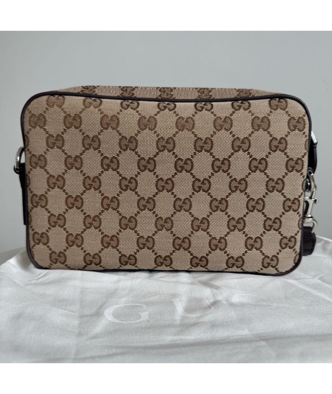 GUCCI Бежевая канва сумка на плечо, фото 2