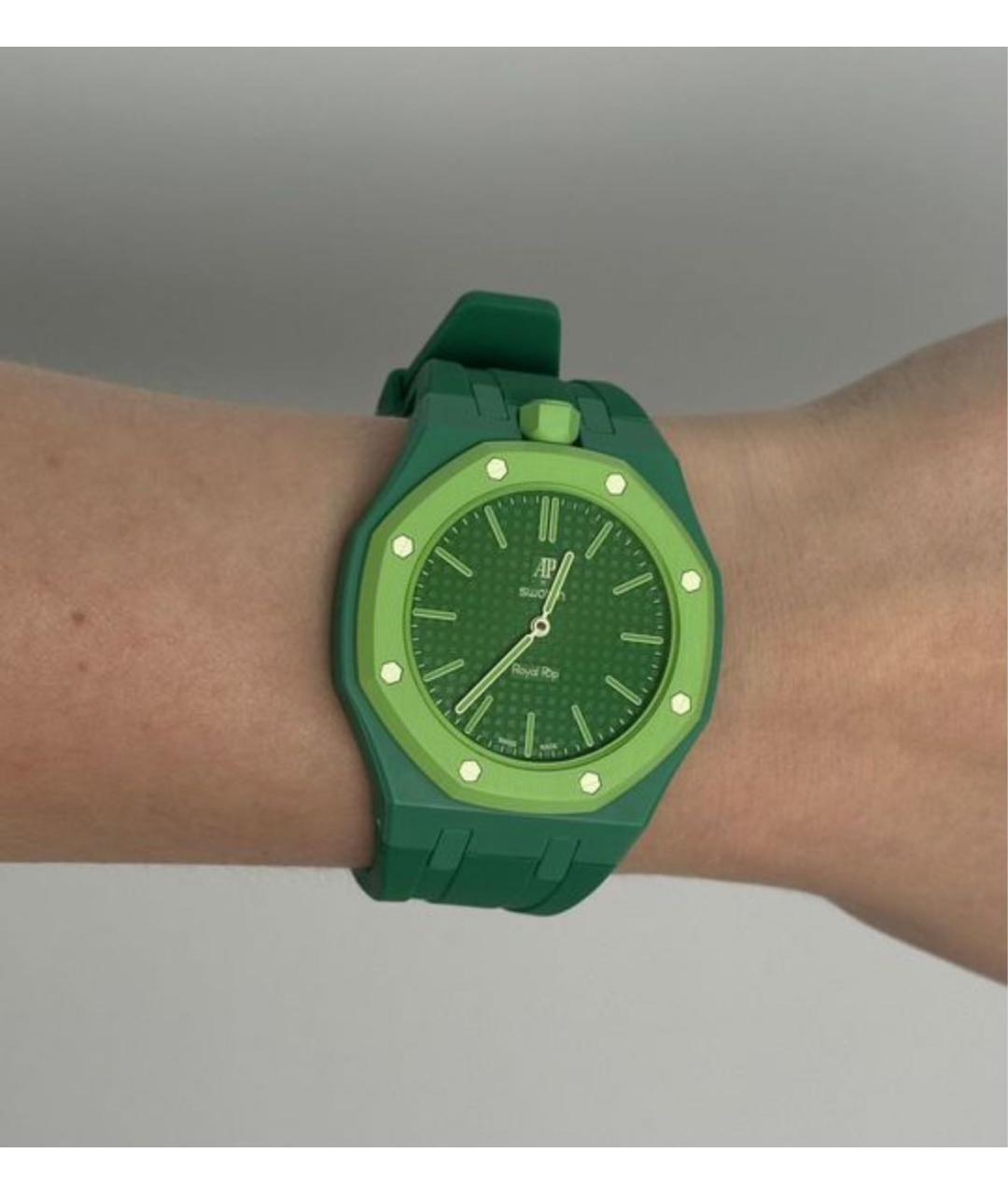 Swatch Зеленые керамические часы, фото 6