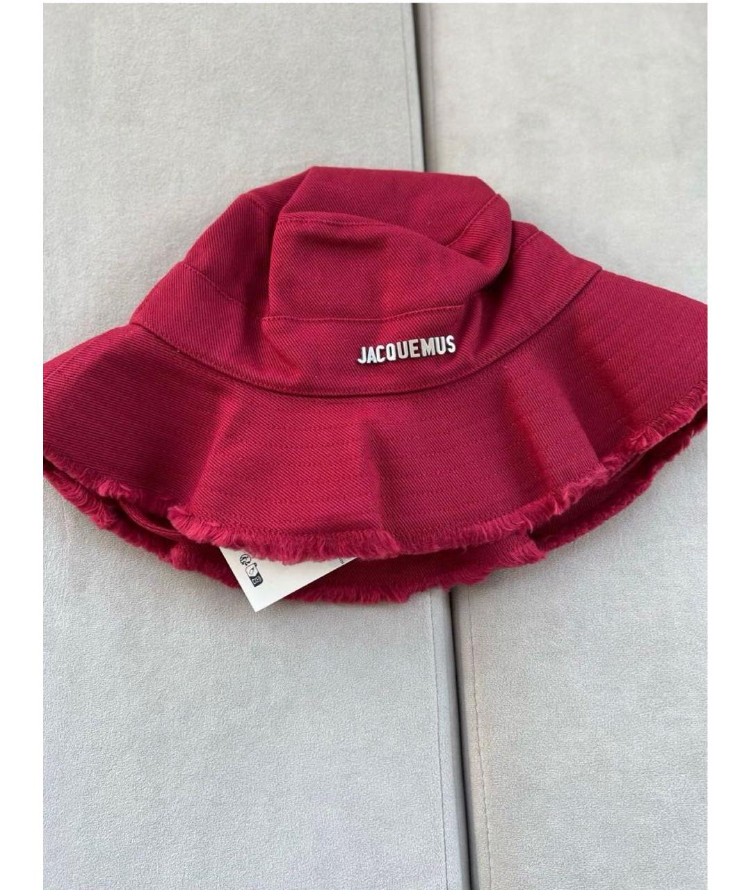 JACQUEMUS Бордовая хлопковая панама, фото 3
