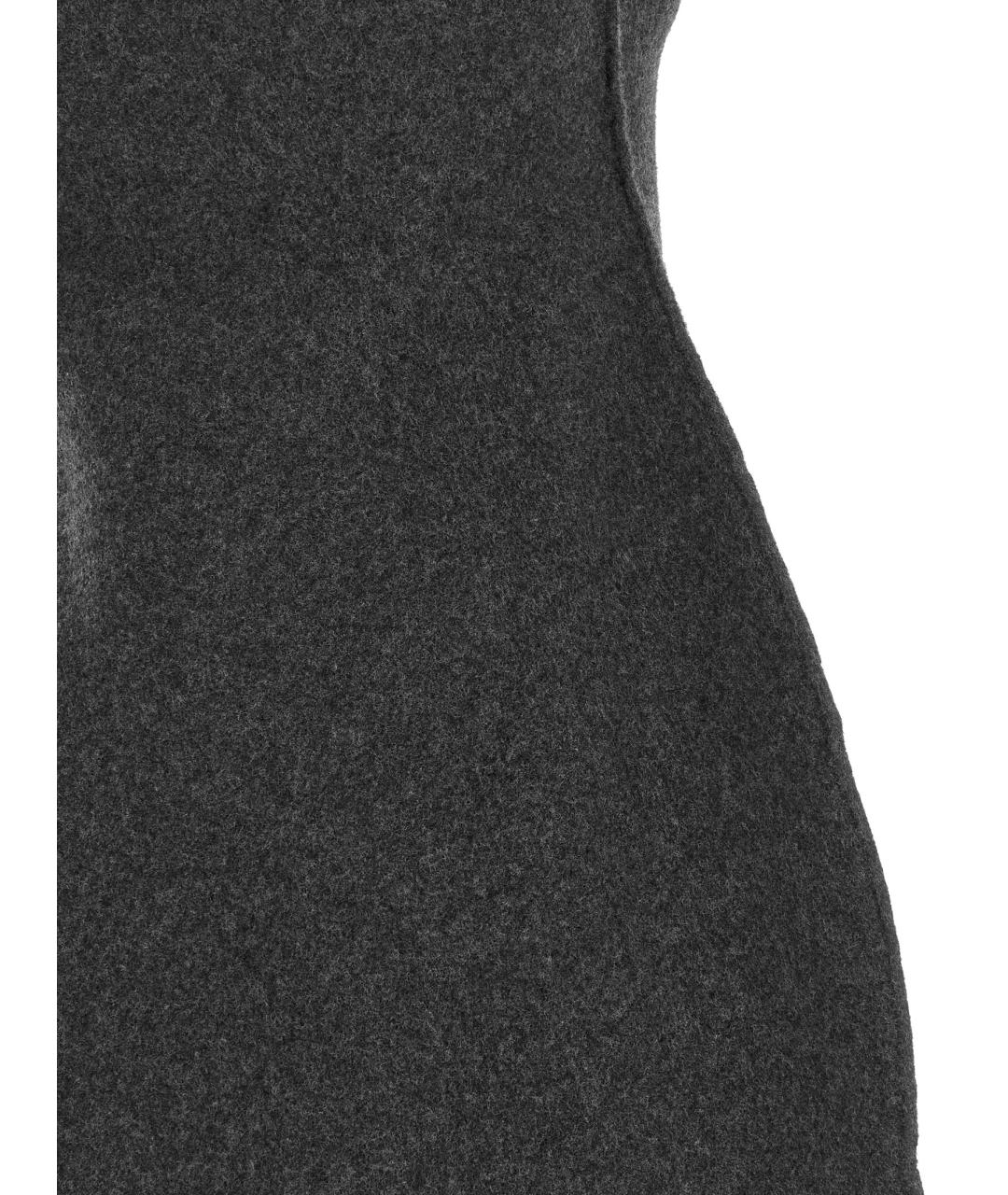 JIL SANDER Серое шерстяное повседневное платье, фото 4