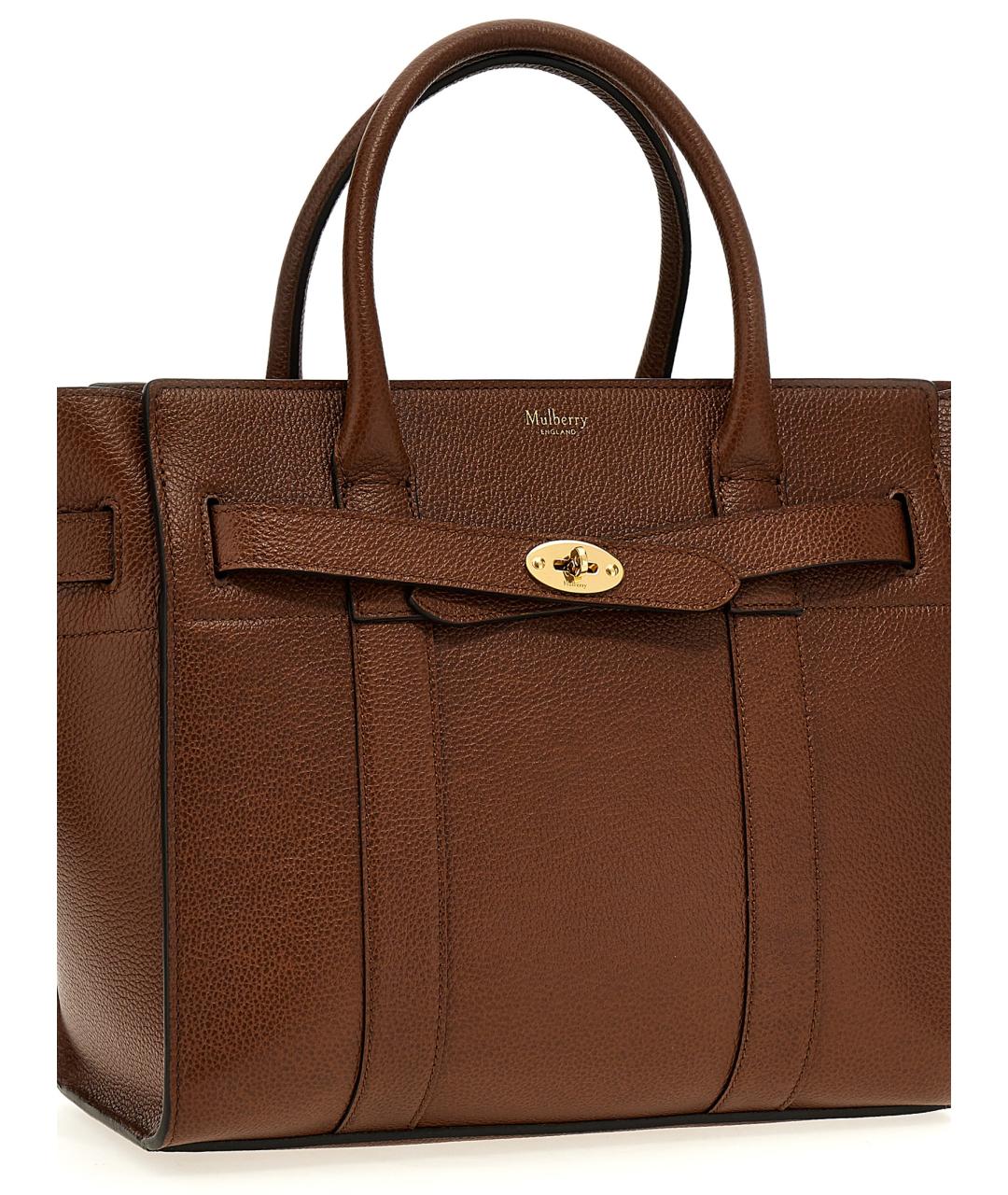 MULBERRY Коричневая кожаная сумка тоут, фото 3