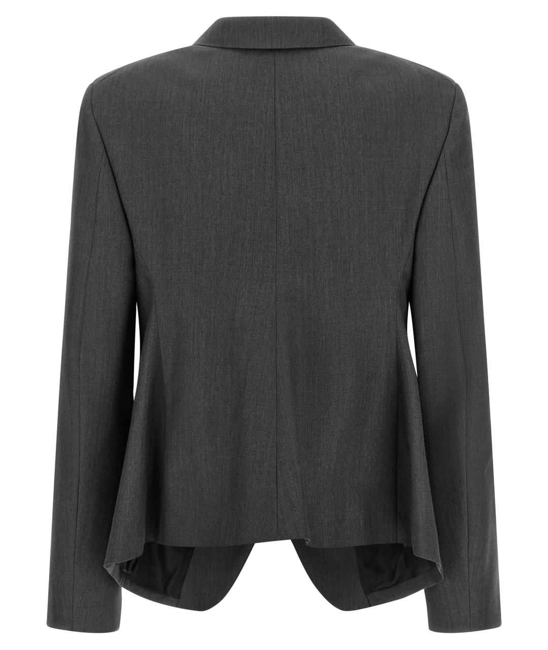 JIL SANDER Серый шерстяной жакет/пиджак, фото 2