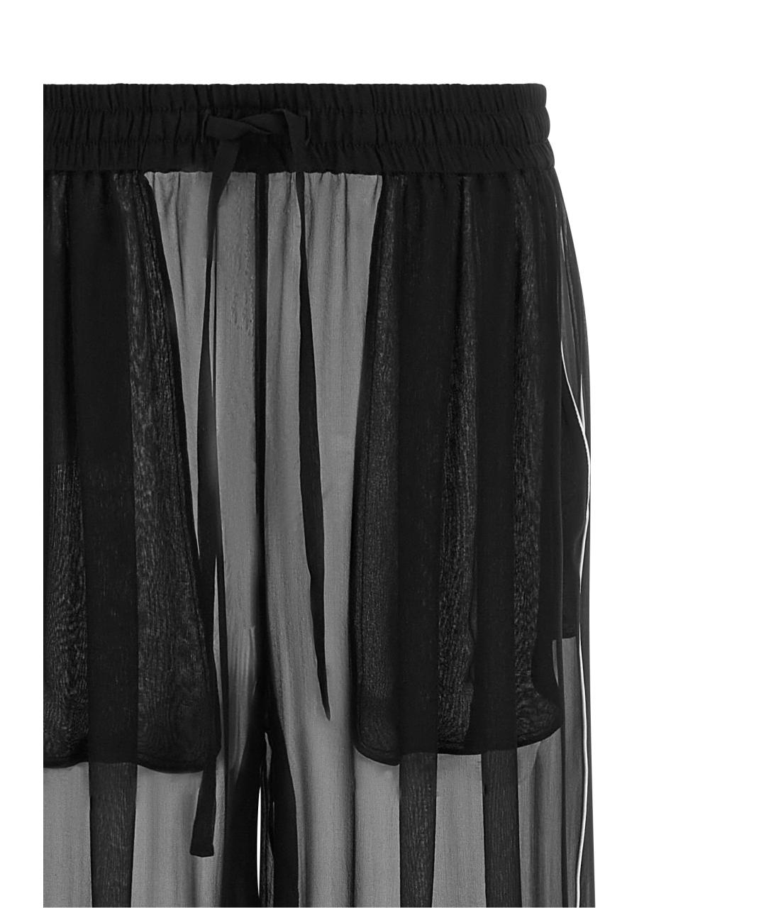 DOLCE&GABBANA Черные шелковые брюки широкие, фото 4