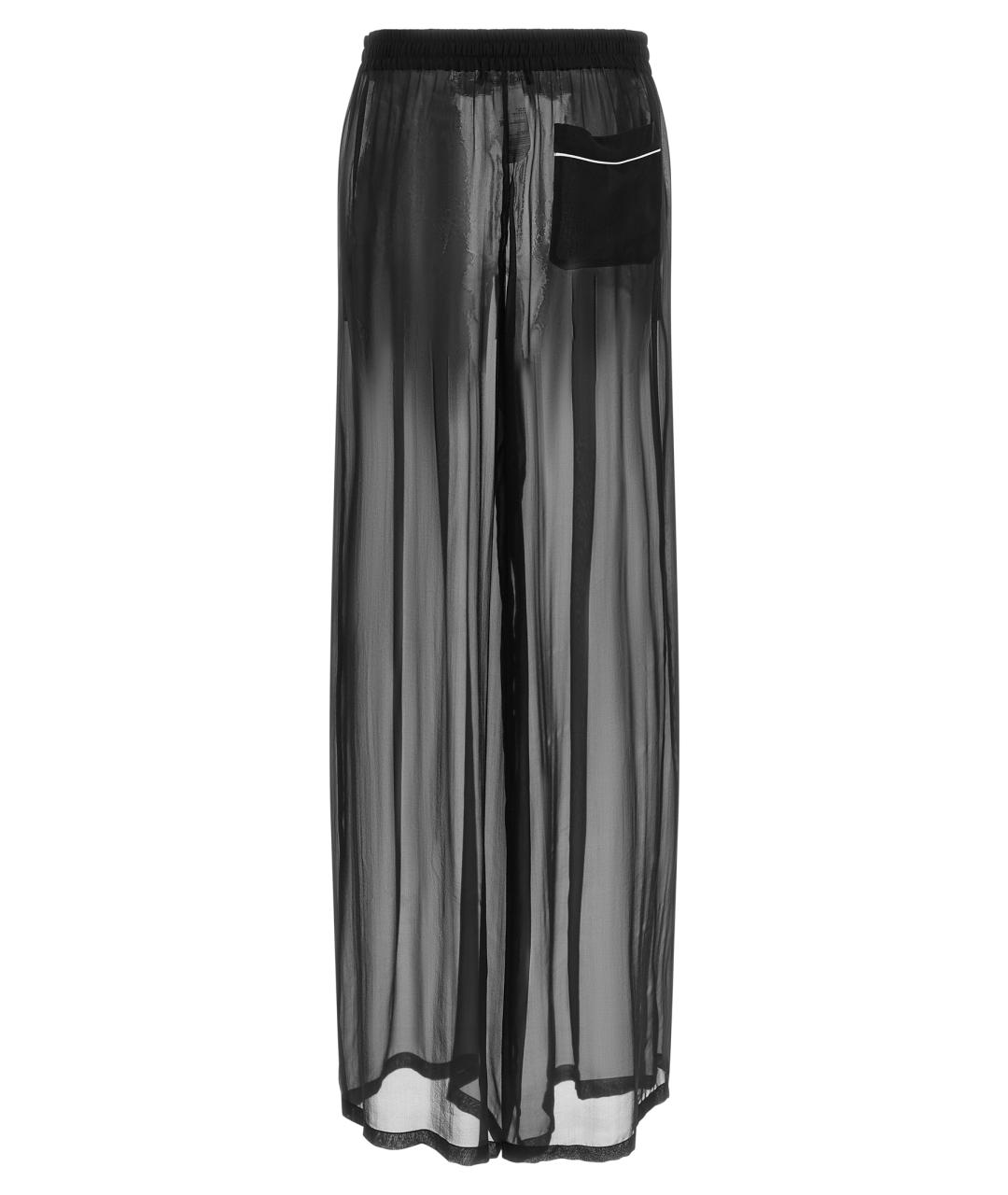 DOLCE&GABBANA Черные шелковые брюки широкие, фото 2