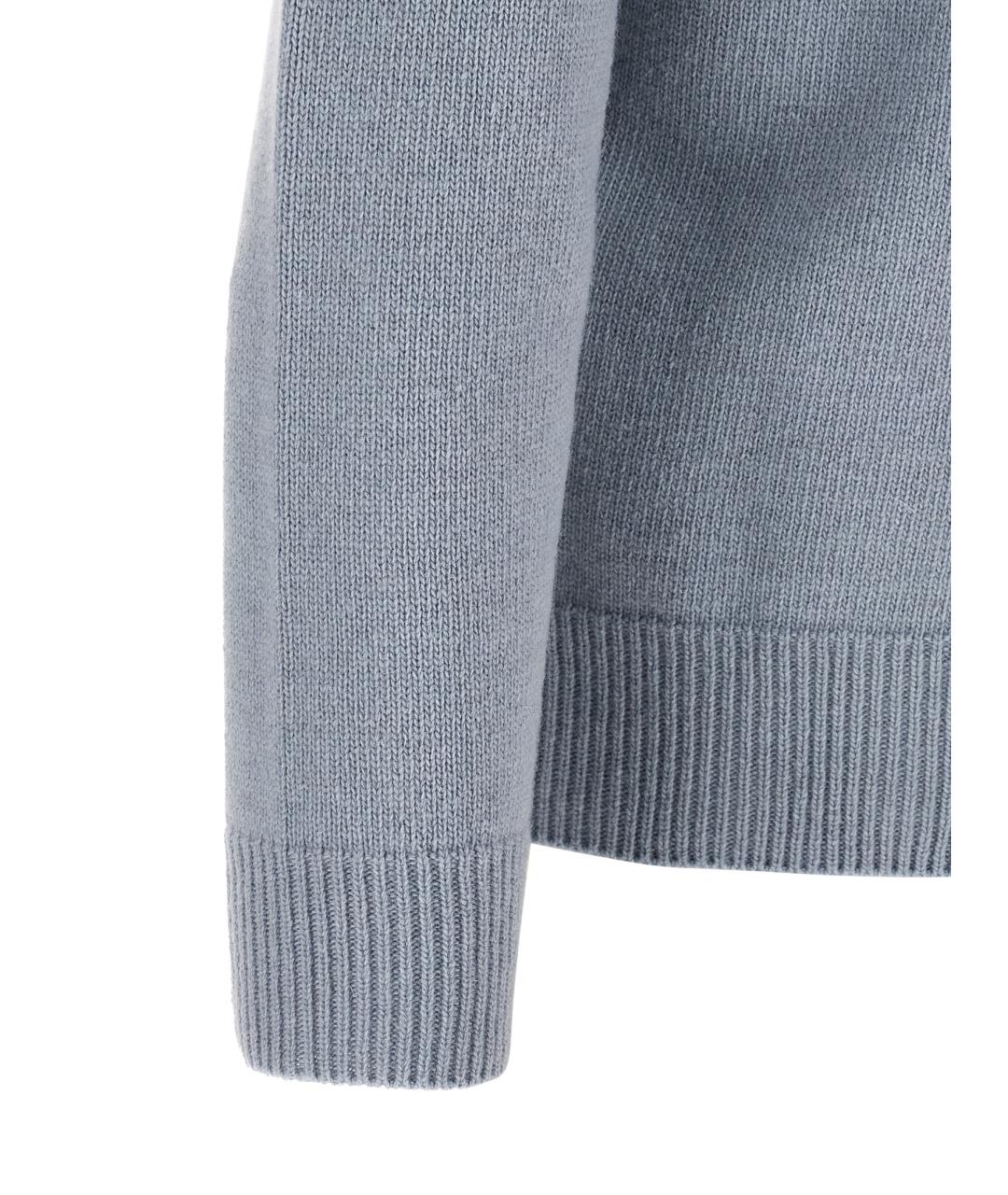 STONE ISLAND Голубой шерстяной джемпер / свитер, фото 4