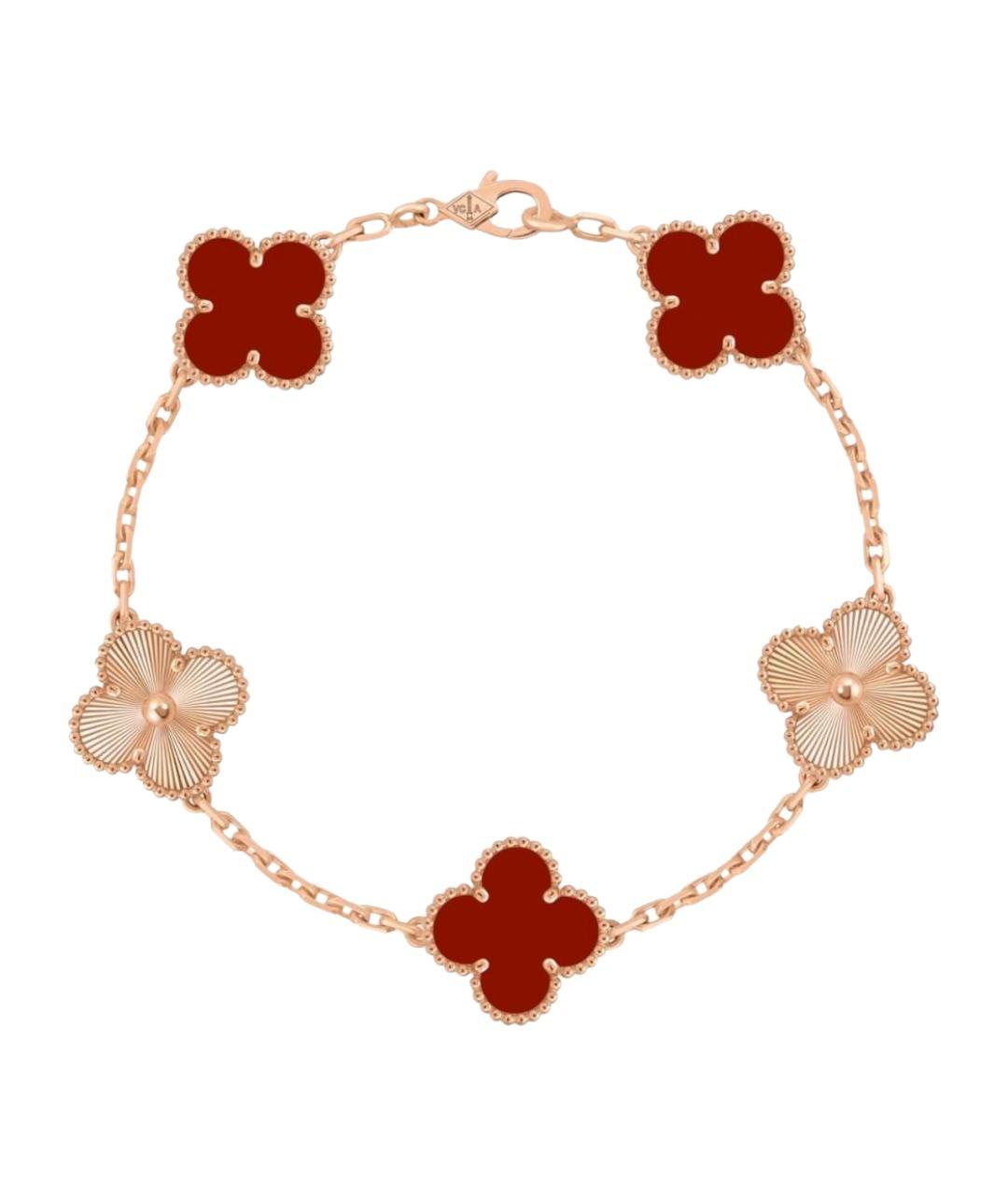VAN CLEEF & ARPELS Бордовый браслет из розового золота, фото 1