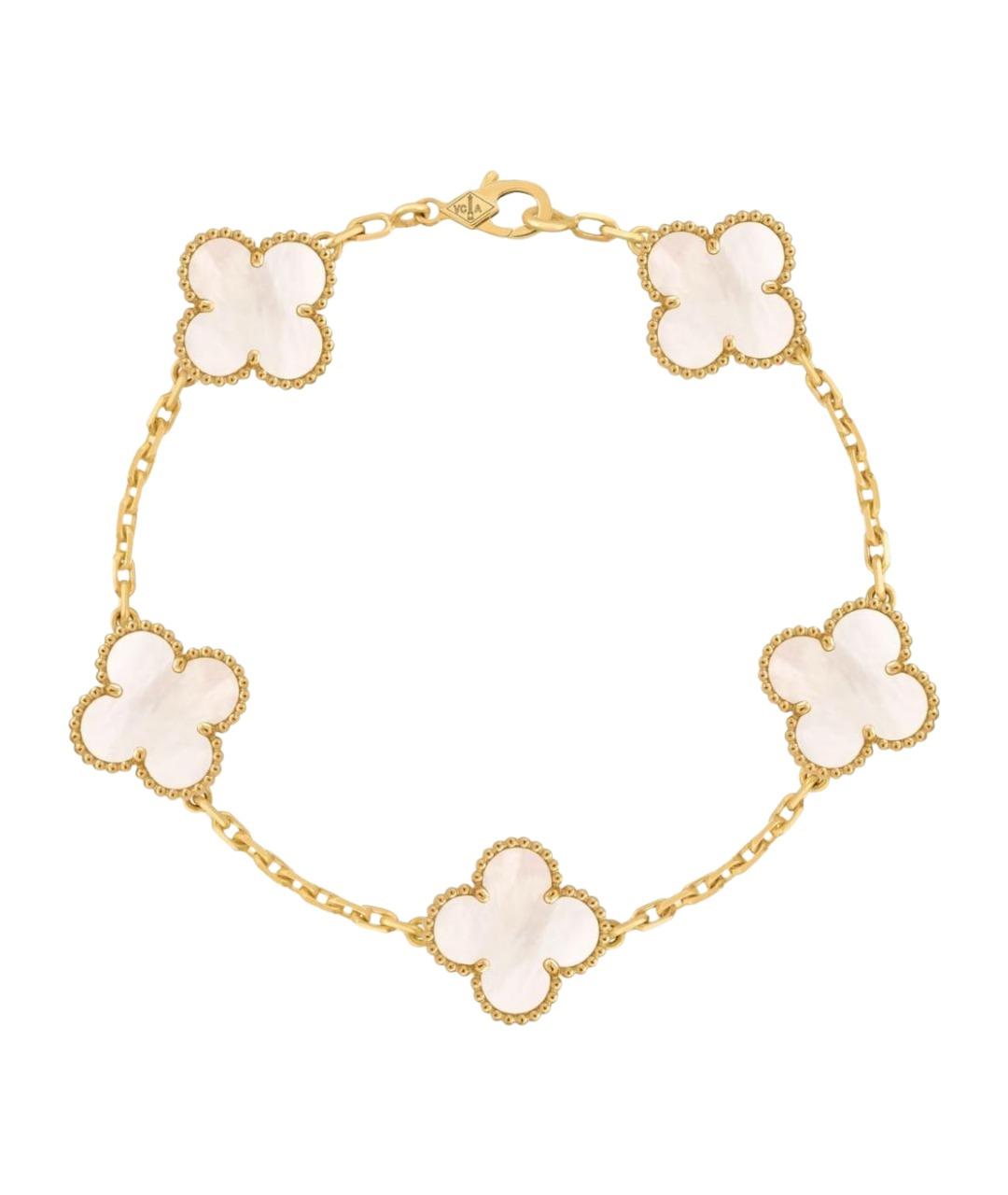VAN CLEEF & ARPELS Белый браслет из желтого золота, фото 1