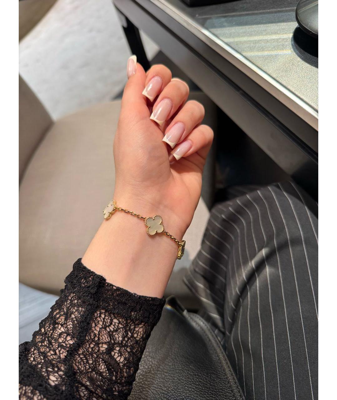 VAN CLEEF & ARPELS Белый браслет из желтого золота, фото 3