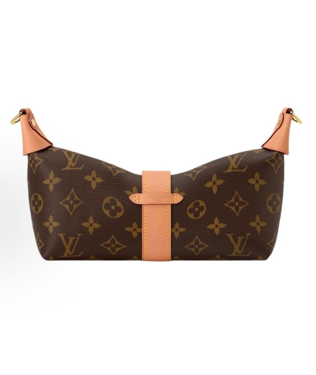 LOUIS VUITTON Коричневая канва сумка через плечо, фото 3