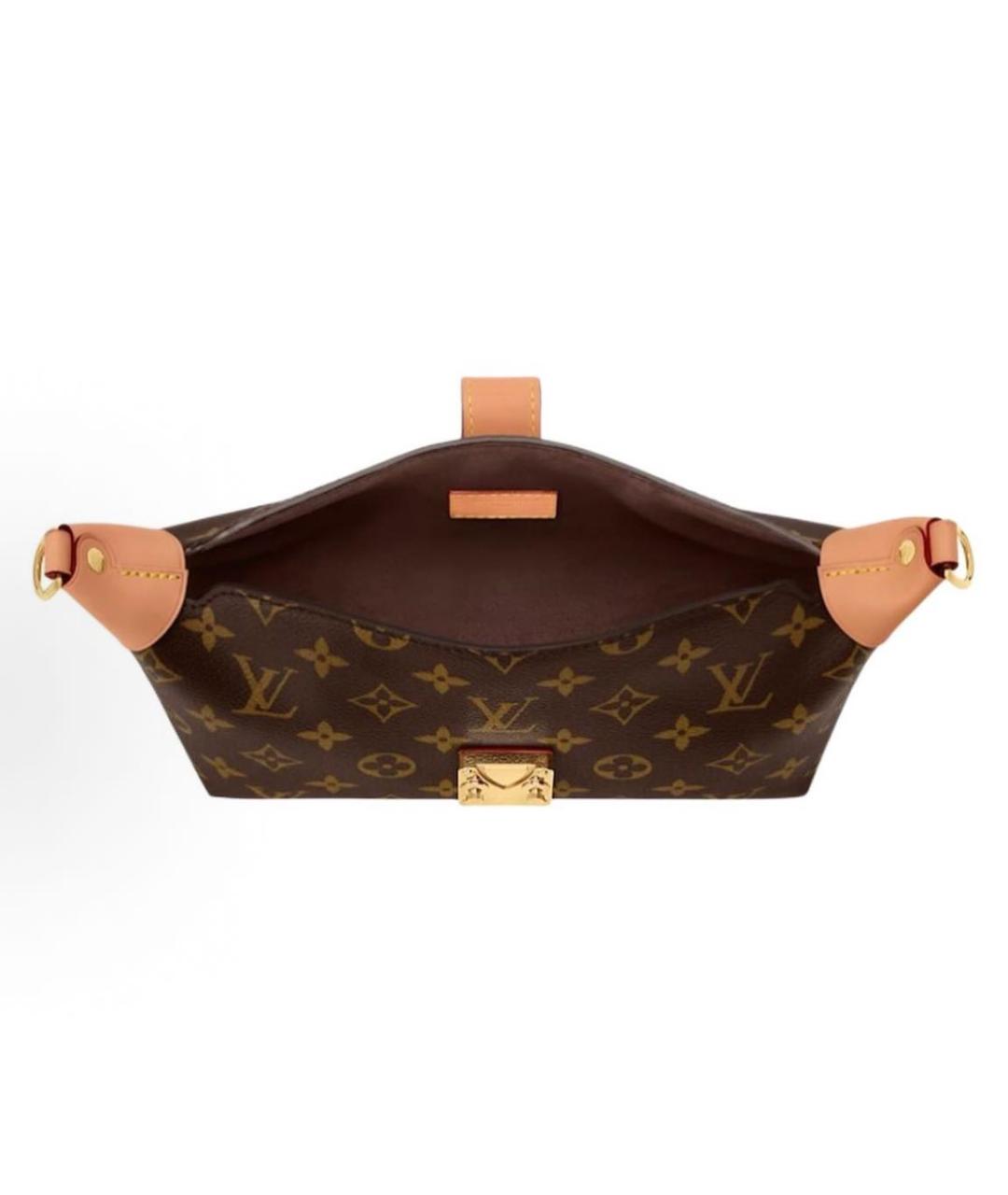 LOUIS VUITTON Коричневая канва сумка через плечо, фото 4