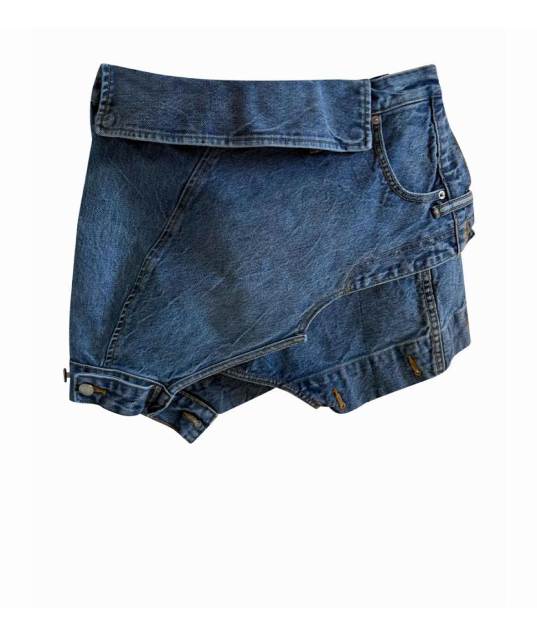 ALEXANDER WANG Синяя деним юбка мини, фото 6