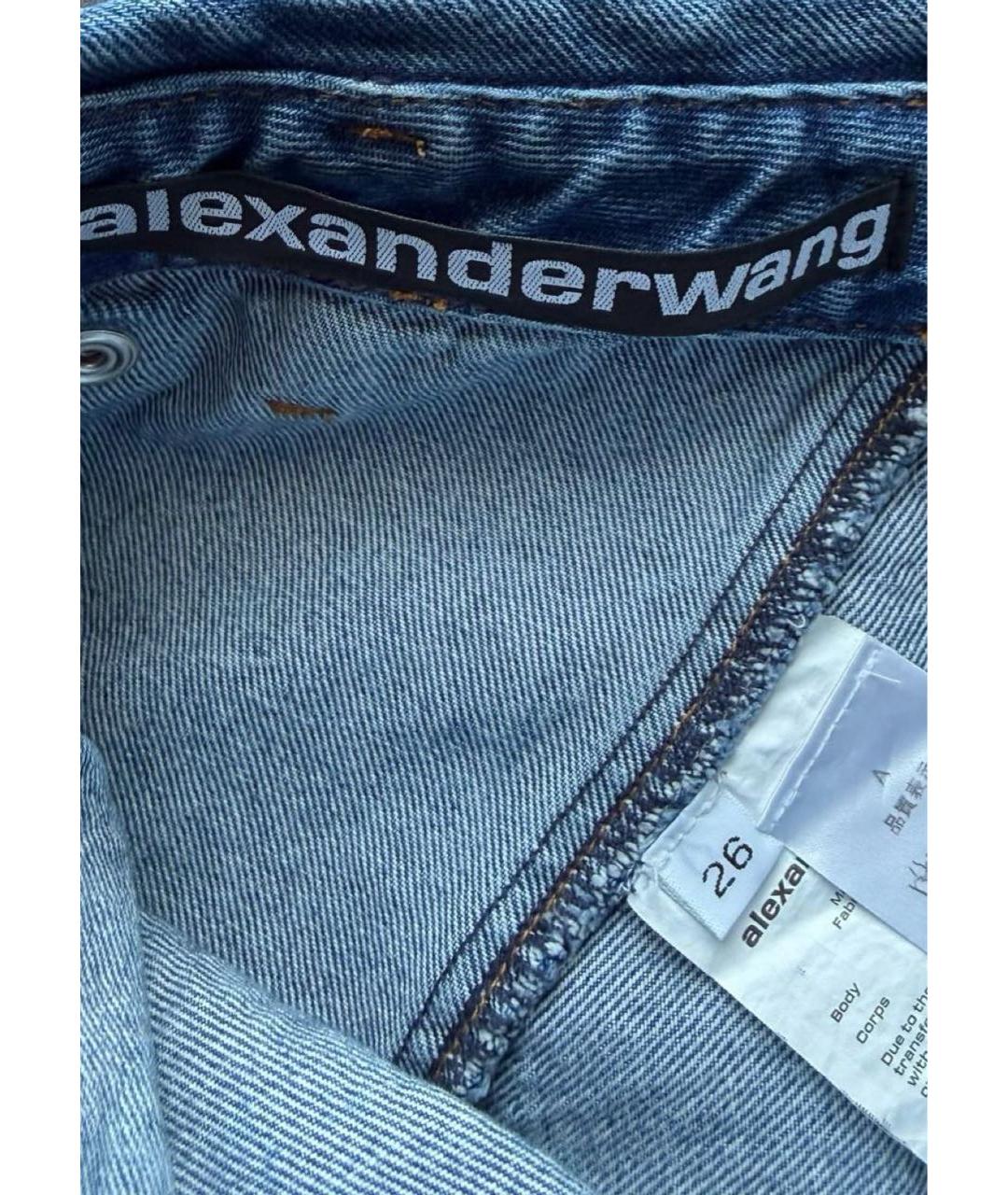 ALEXANDER WANG Синяя деним юбка мини, фото 4