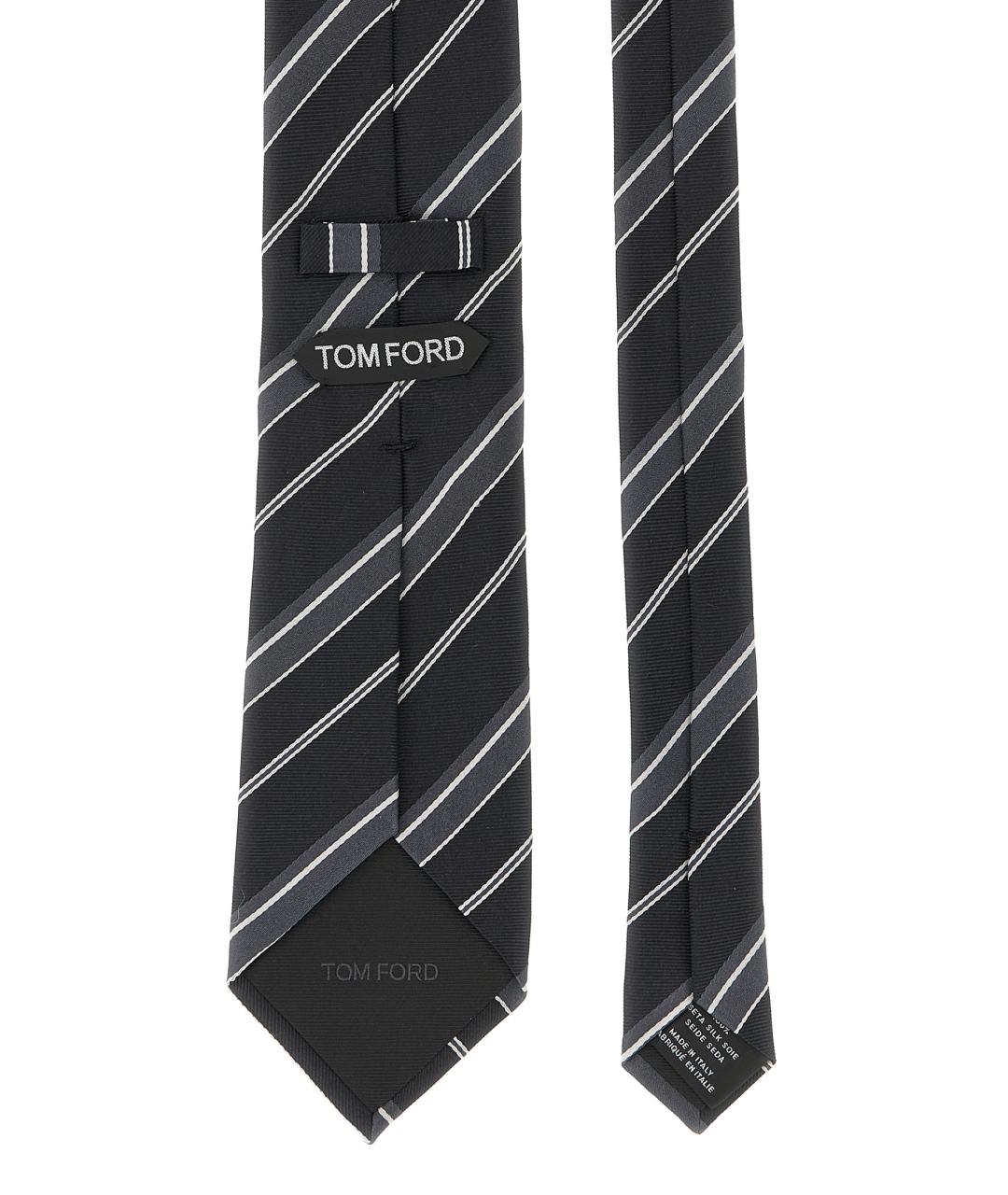 TOM FORD Черный шелковый галстук, фото 2