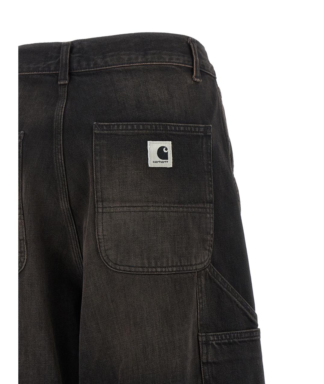CARHARTT WIP Черные хлопковые прямые джинсы, фото 4