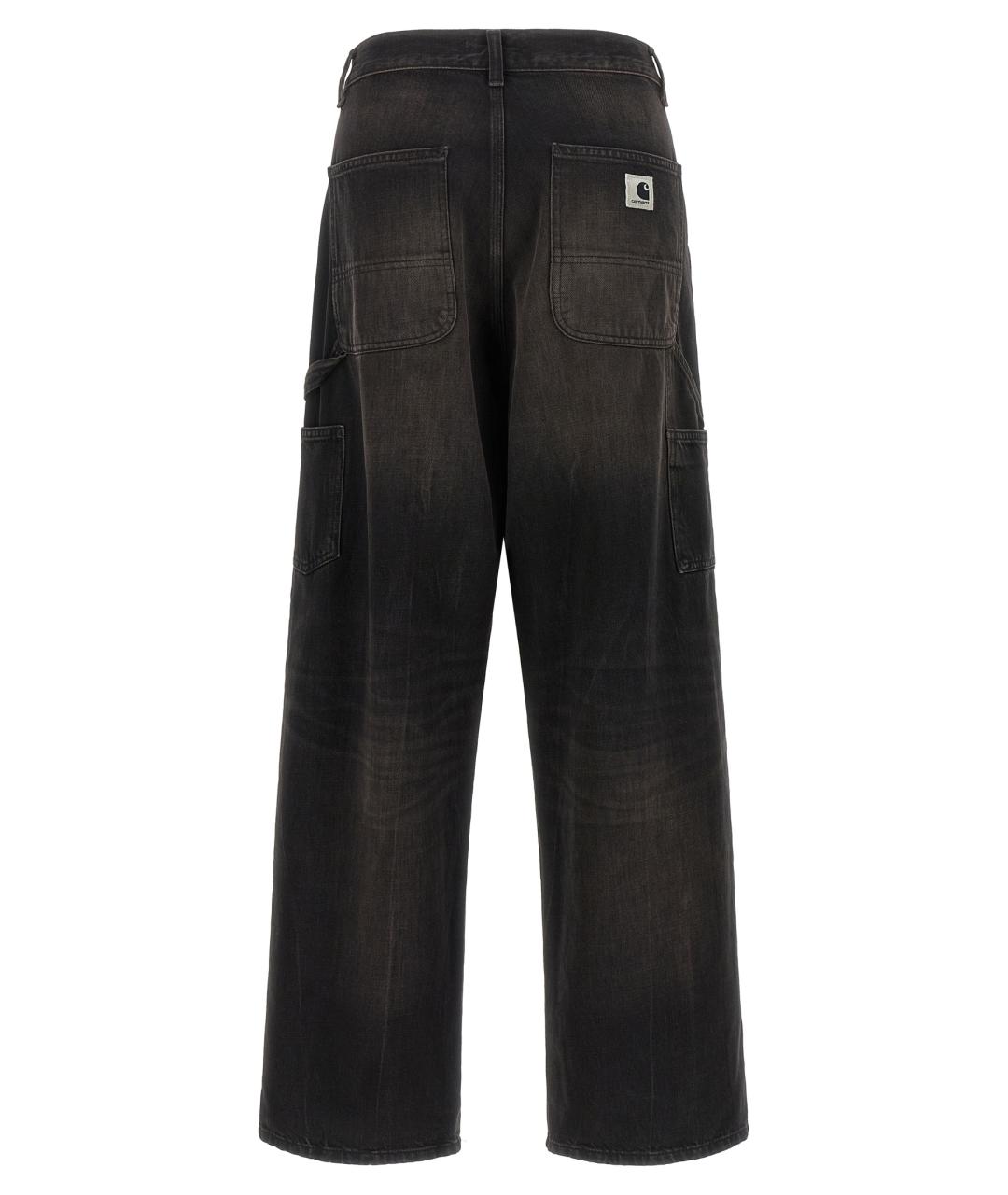 CARHARTT WIP Черные хлопковые прямые джинсы, фото 2