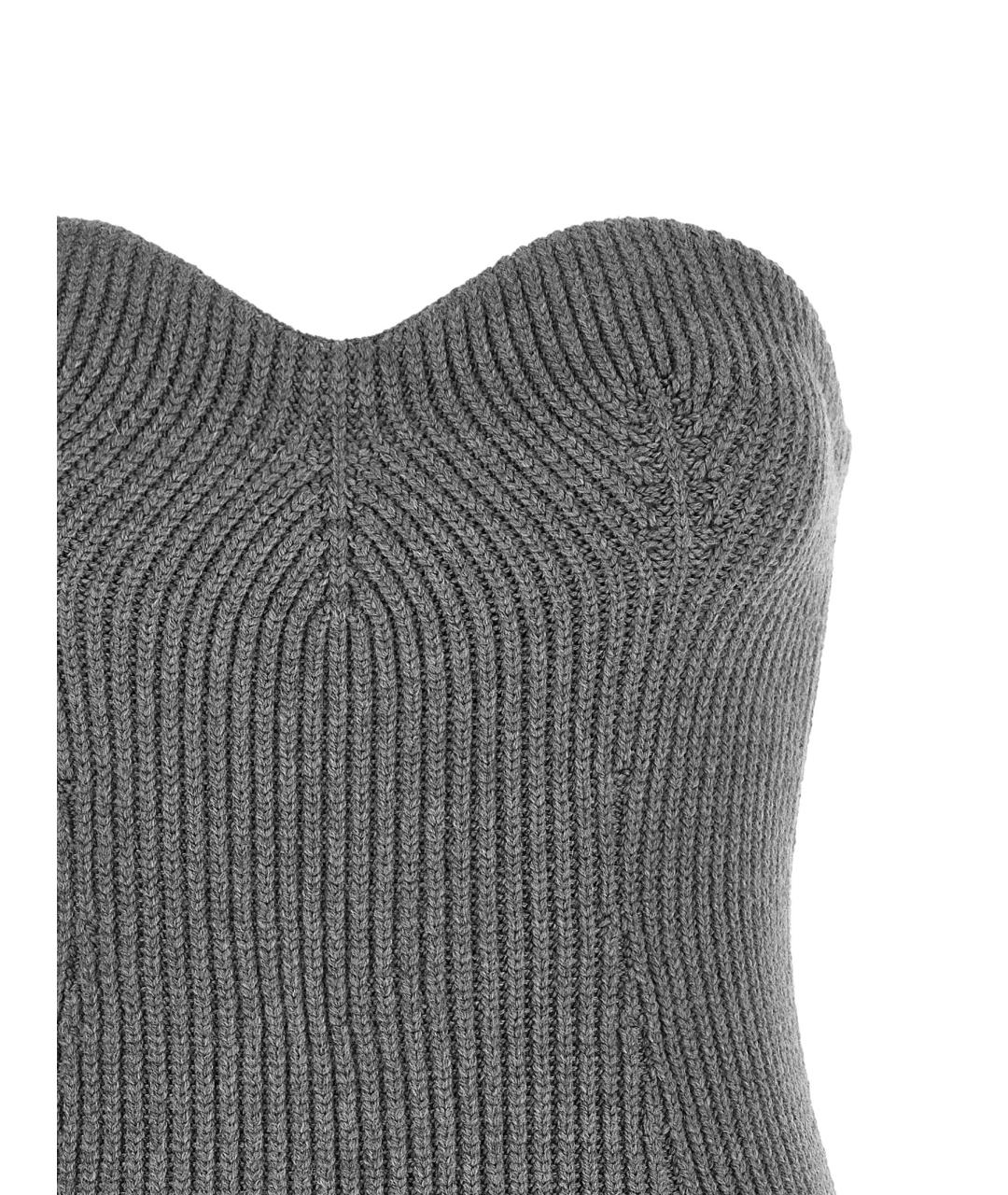 JIL SANDER Серая майка, фото 3