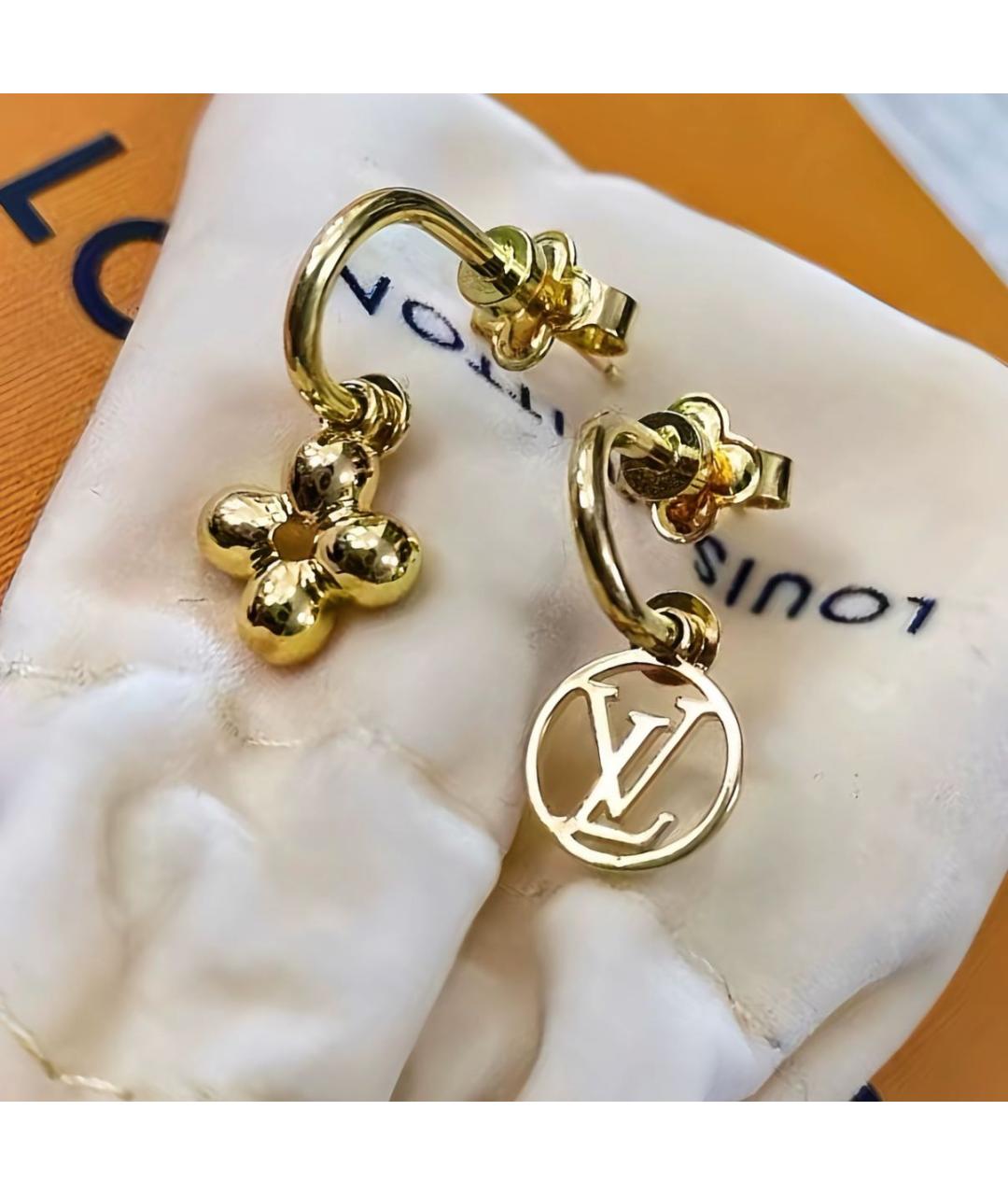 LOUIS VUITTON Золотые серьги, фото 2