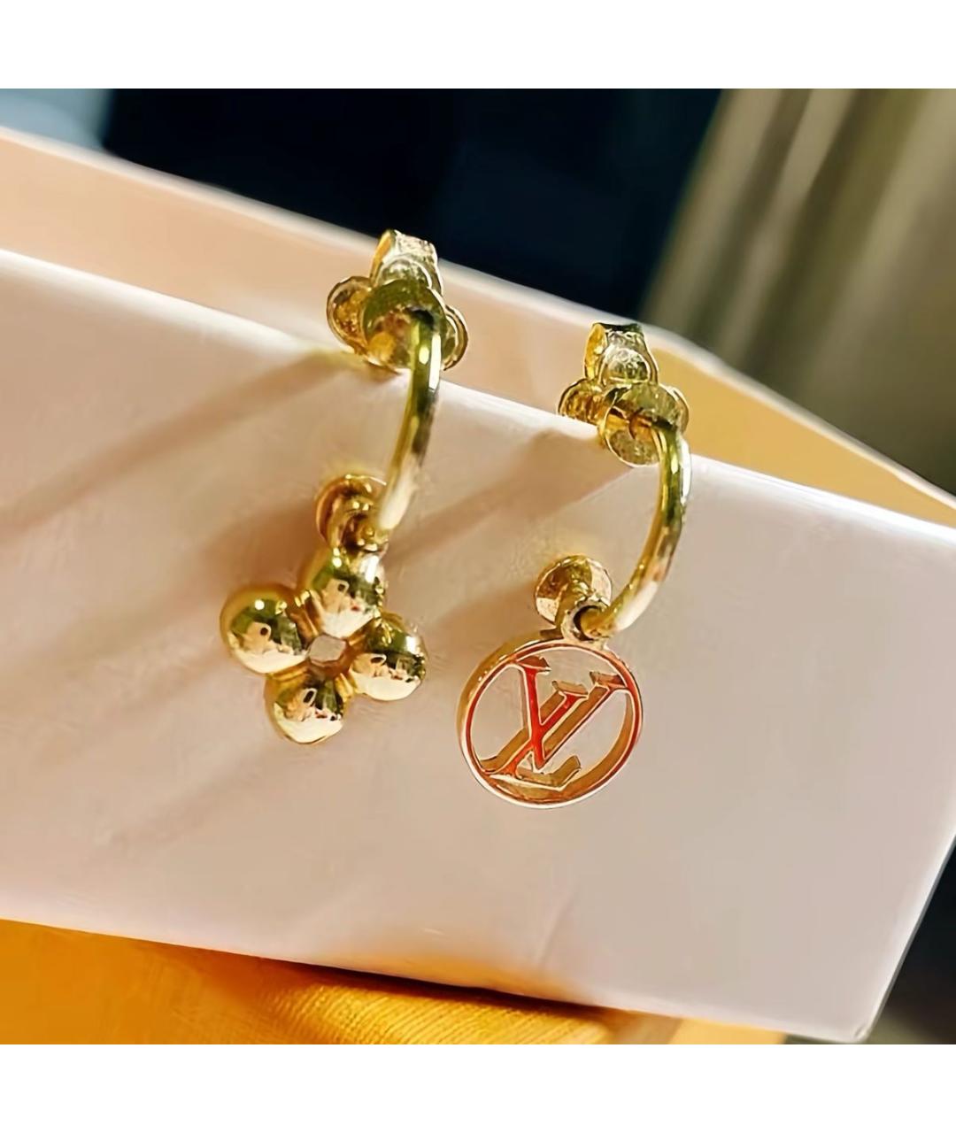 LOUIS VUITTON Золотые серьги, фото 4