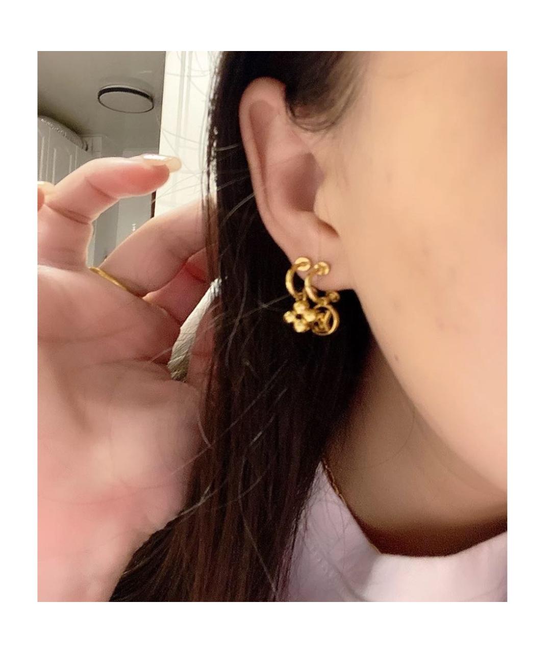 LOUIS VUITTON Золотые серьги, фото 5
