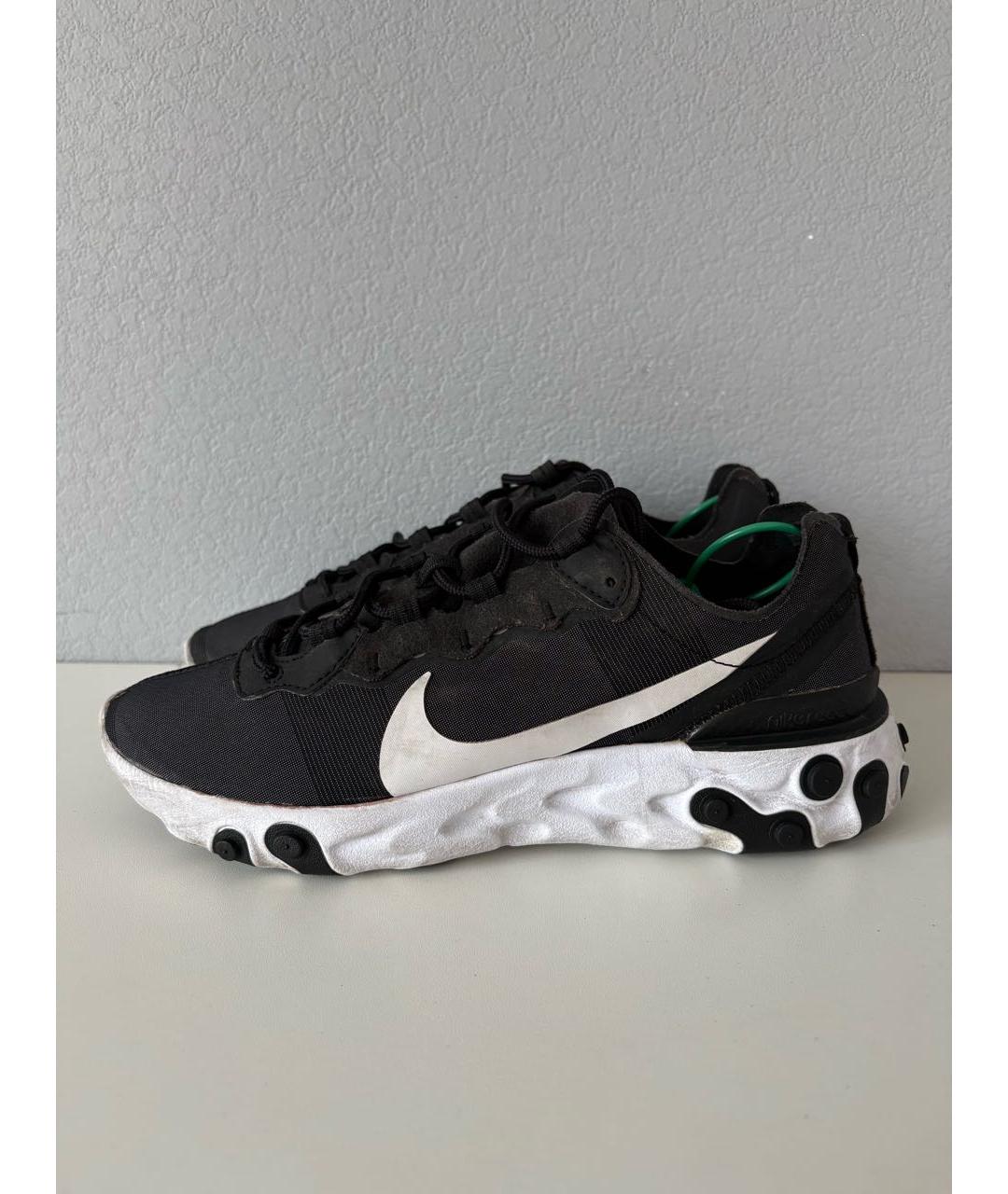 NIKE Черные текстильные низкие кроссовки / кеды, фото 3