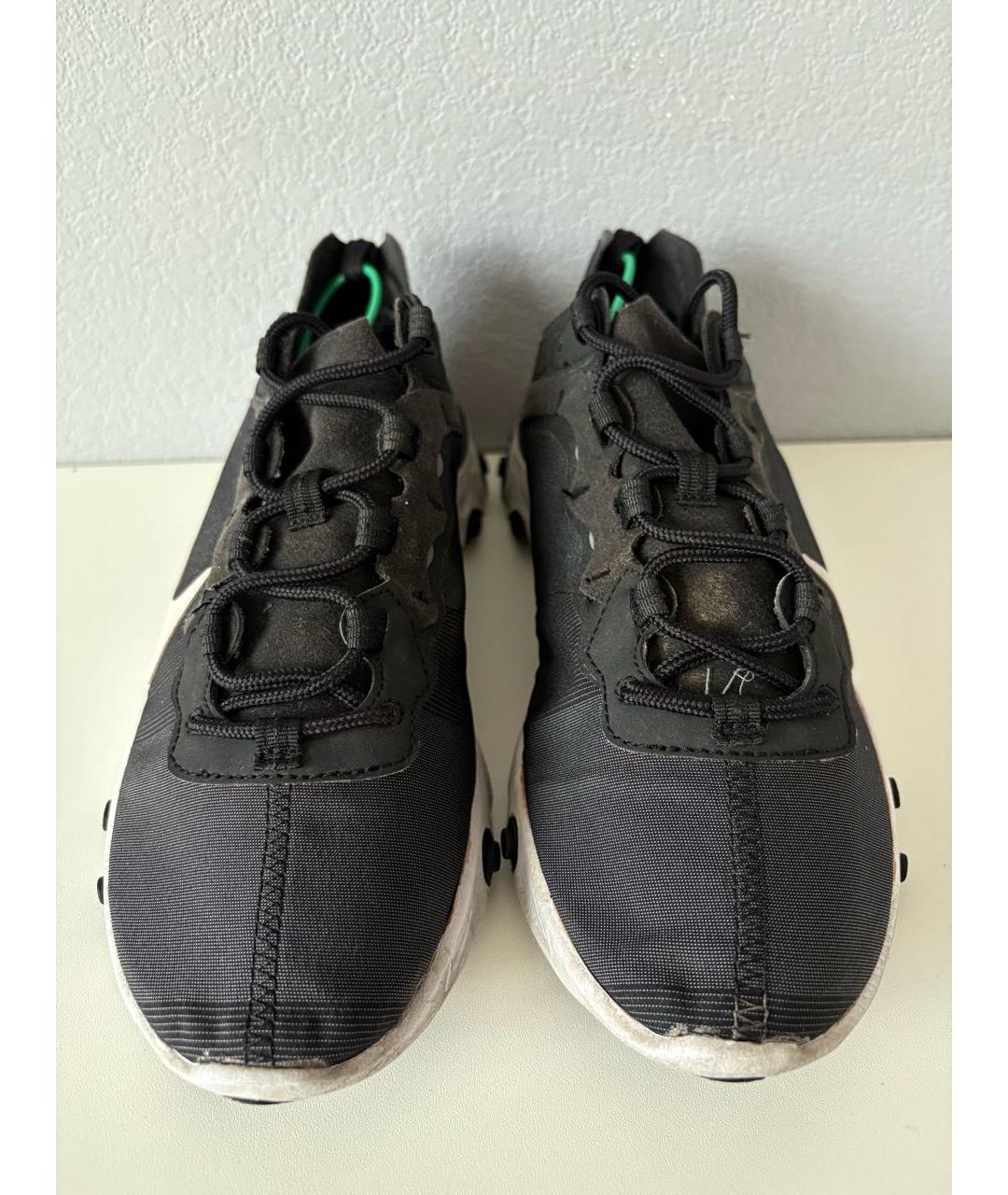 NIKE Черные текстильные низкие кроссовки / кеды, фото 5
