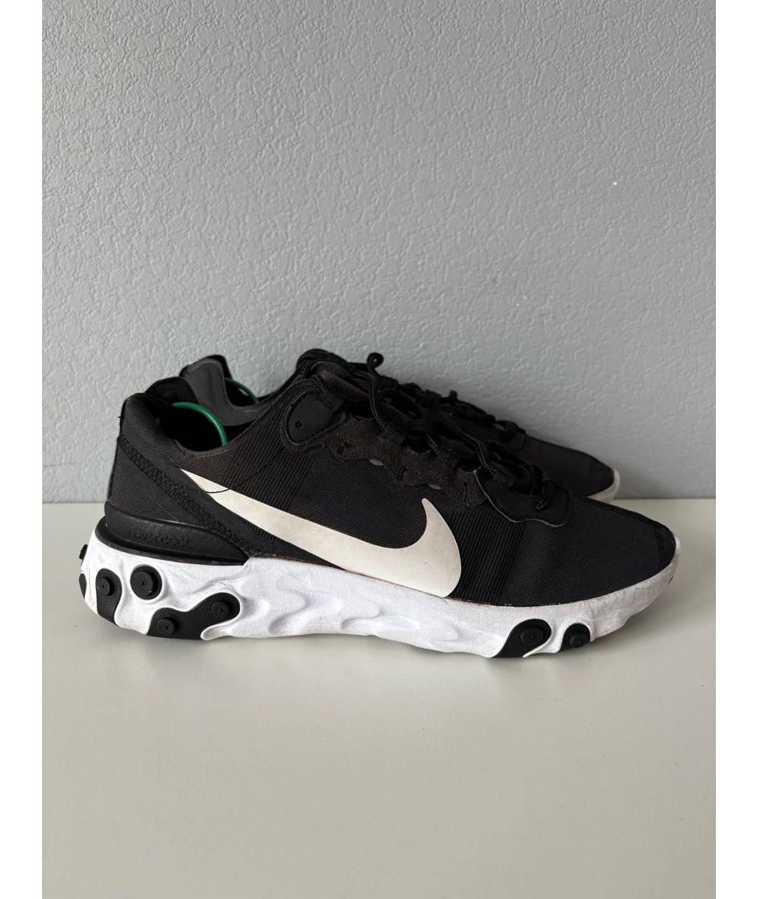 NIKE Черные текстильные низкие кроссовки / кеды, фото 4