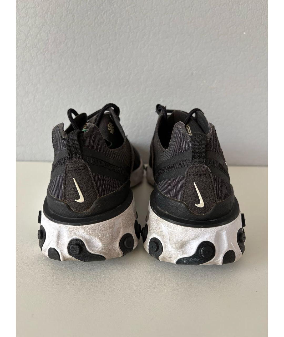 NIKE Черные текстильные низкие кроссовки / кеды, фото 6