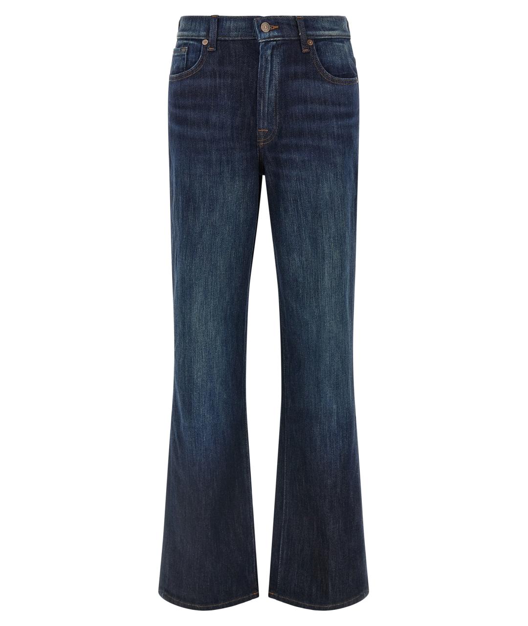 7 FOR ALL MANKIND Синие хлопковые джинсы клеш, фото 1