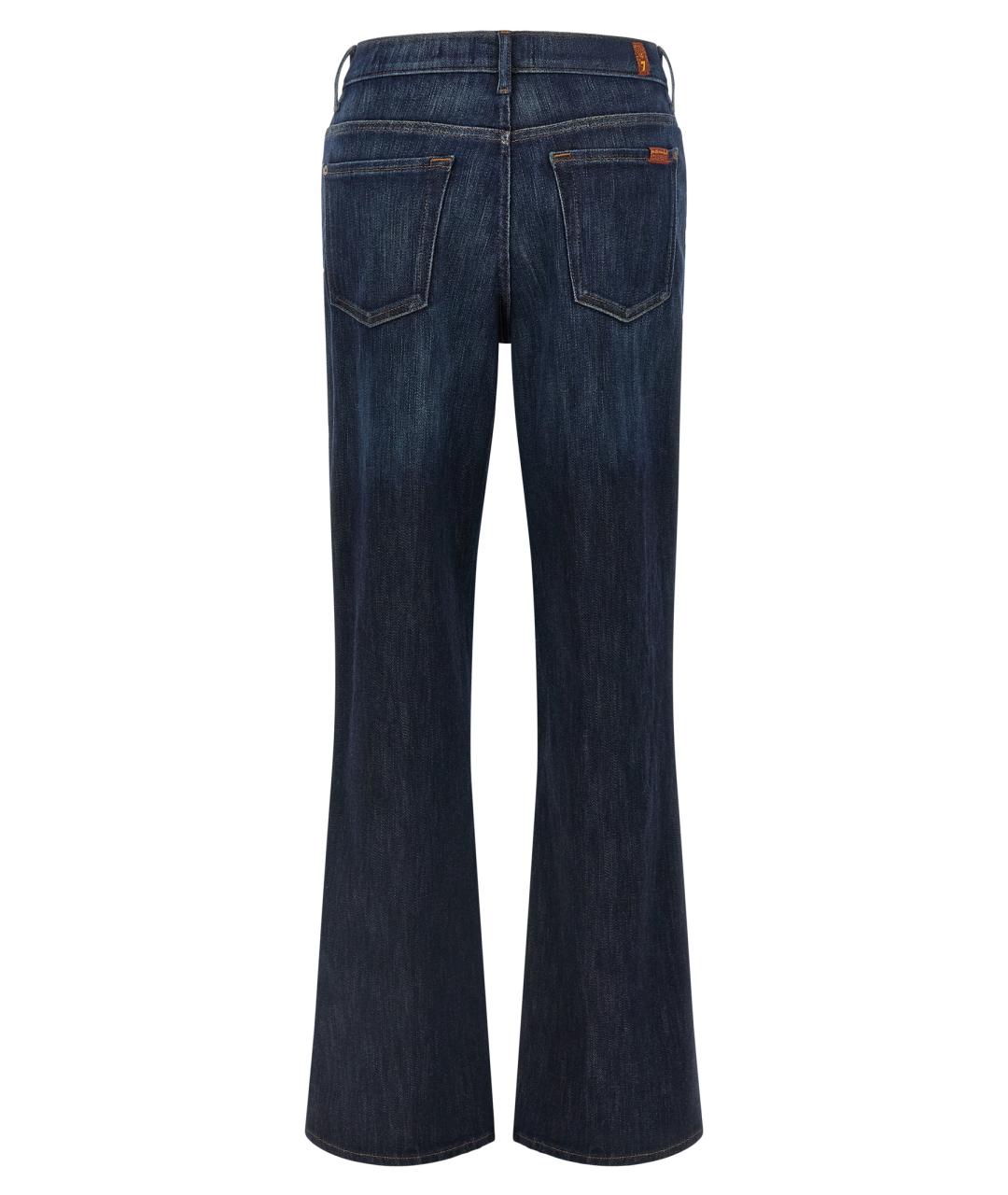 7 FOR ALL MANKIND Синие хлопковые джинсы клеш, фото 2
