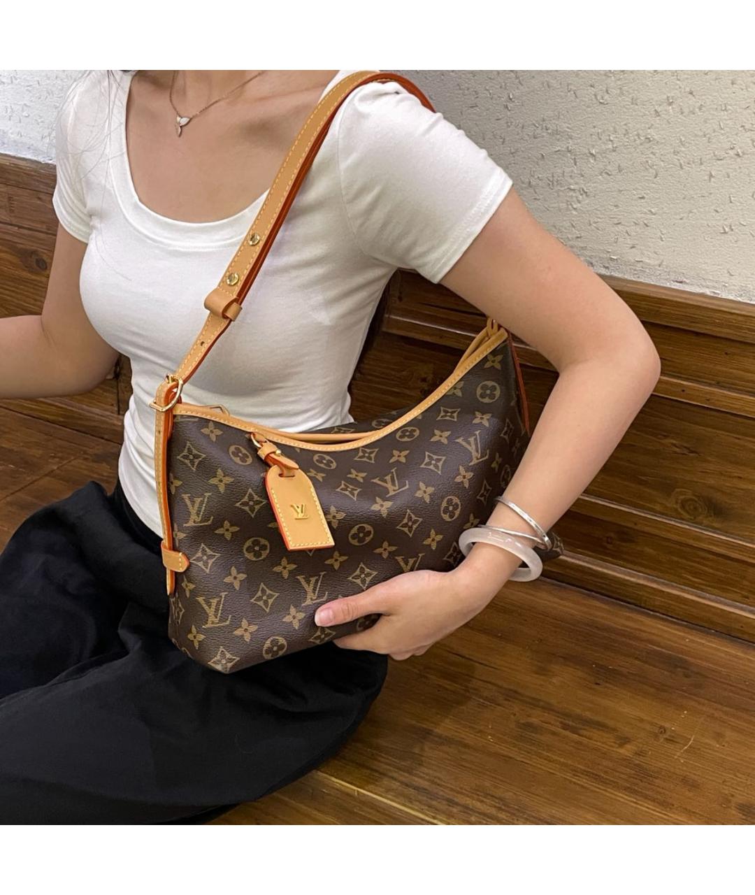 LOUIS VUITTON Коричневая канва сумка через плечо, фото 7