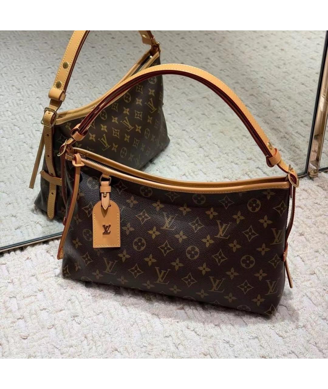 LOUIS VUITTON Коричневая канва сумка через плечо, фото 6