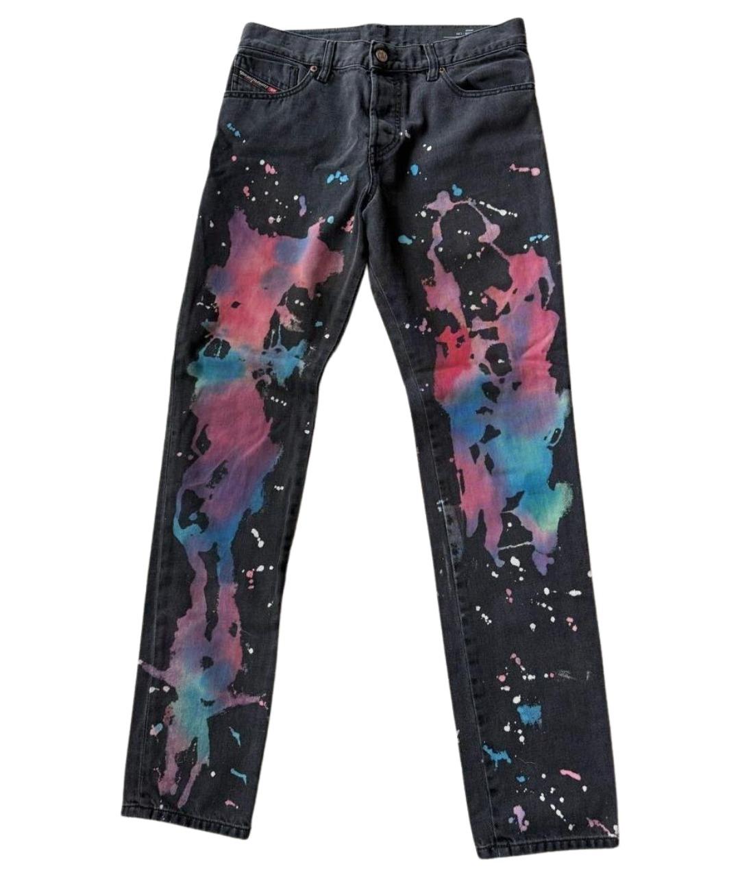 DIESEL Черные хлопковые джинсы слим, фото 1