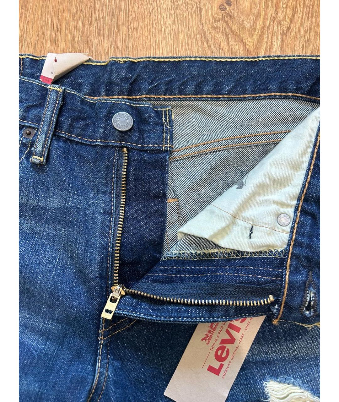 LEVI'S Темно-синие хлопковые джинсы скинни, фото 3