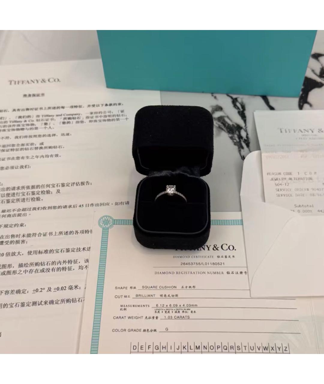 TIFFANY&CO Серебряное платиновое кольцо, фото 3