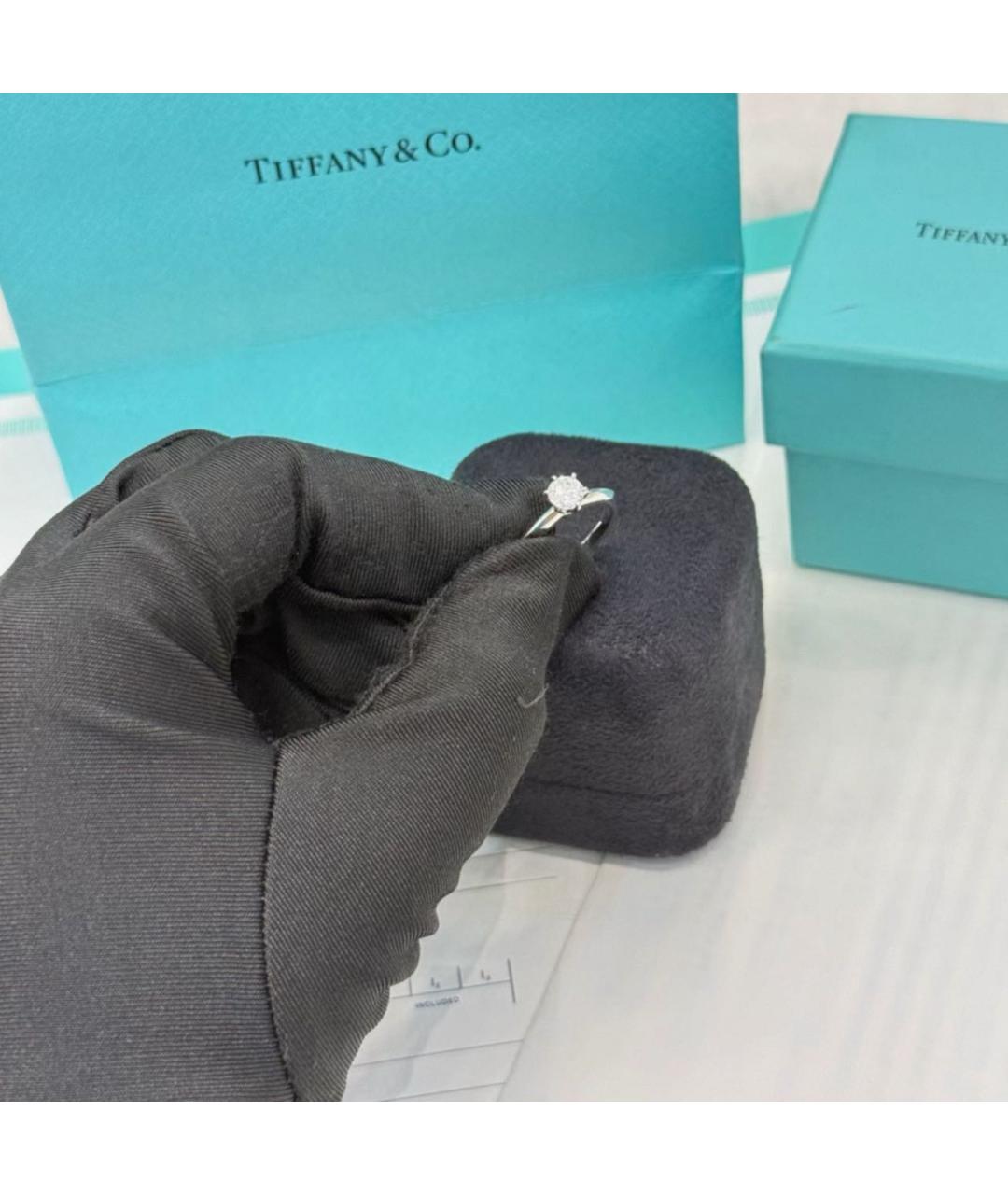 TIFFANY&CO Серебряное платиновое кольцо, фото 2
