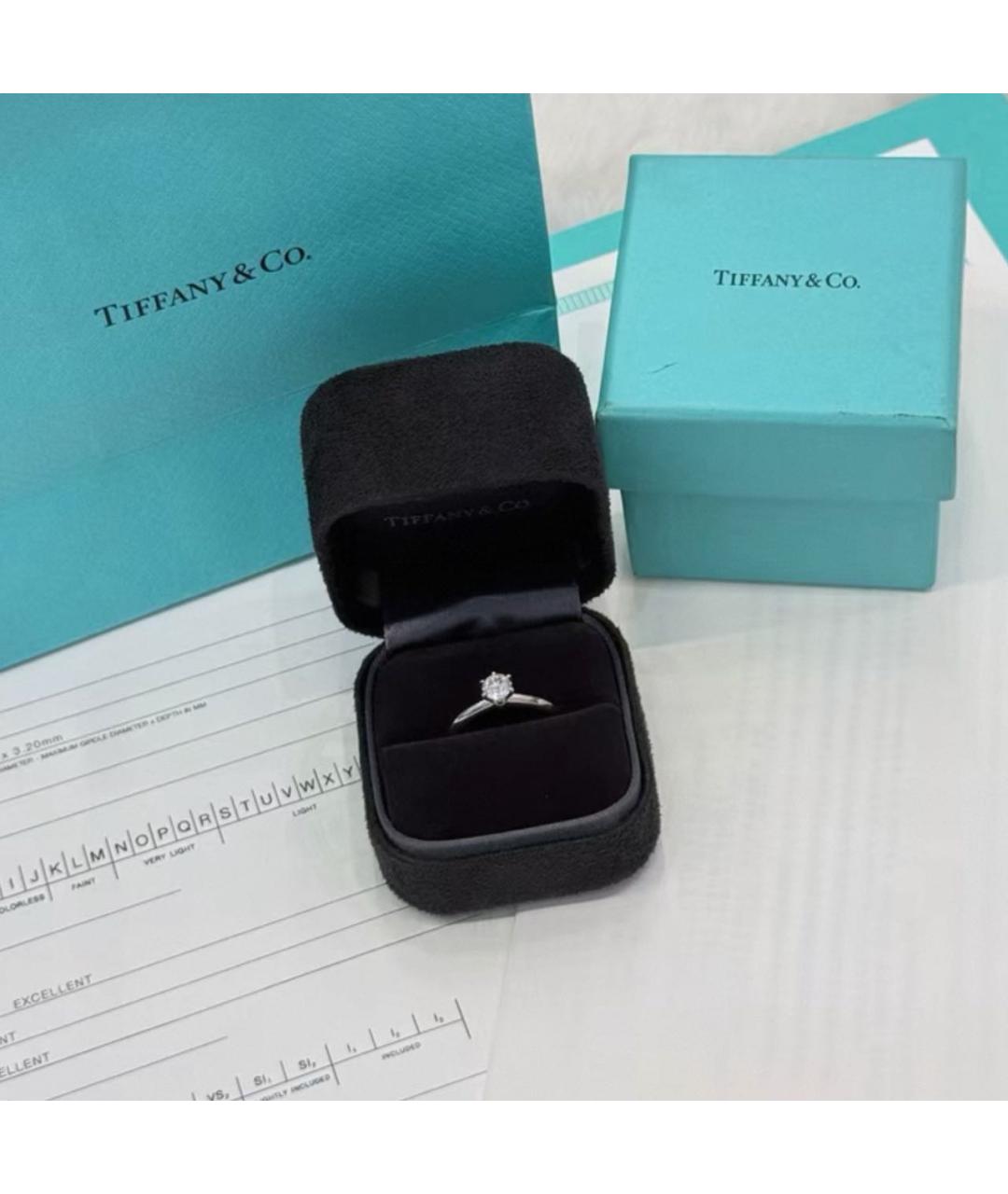TIFFANY&CO Серебряное платиновое кольцо, фото 4