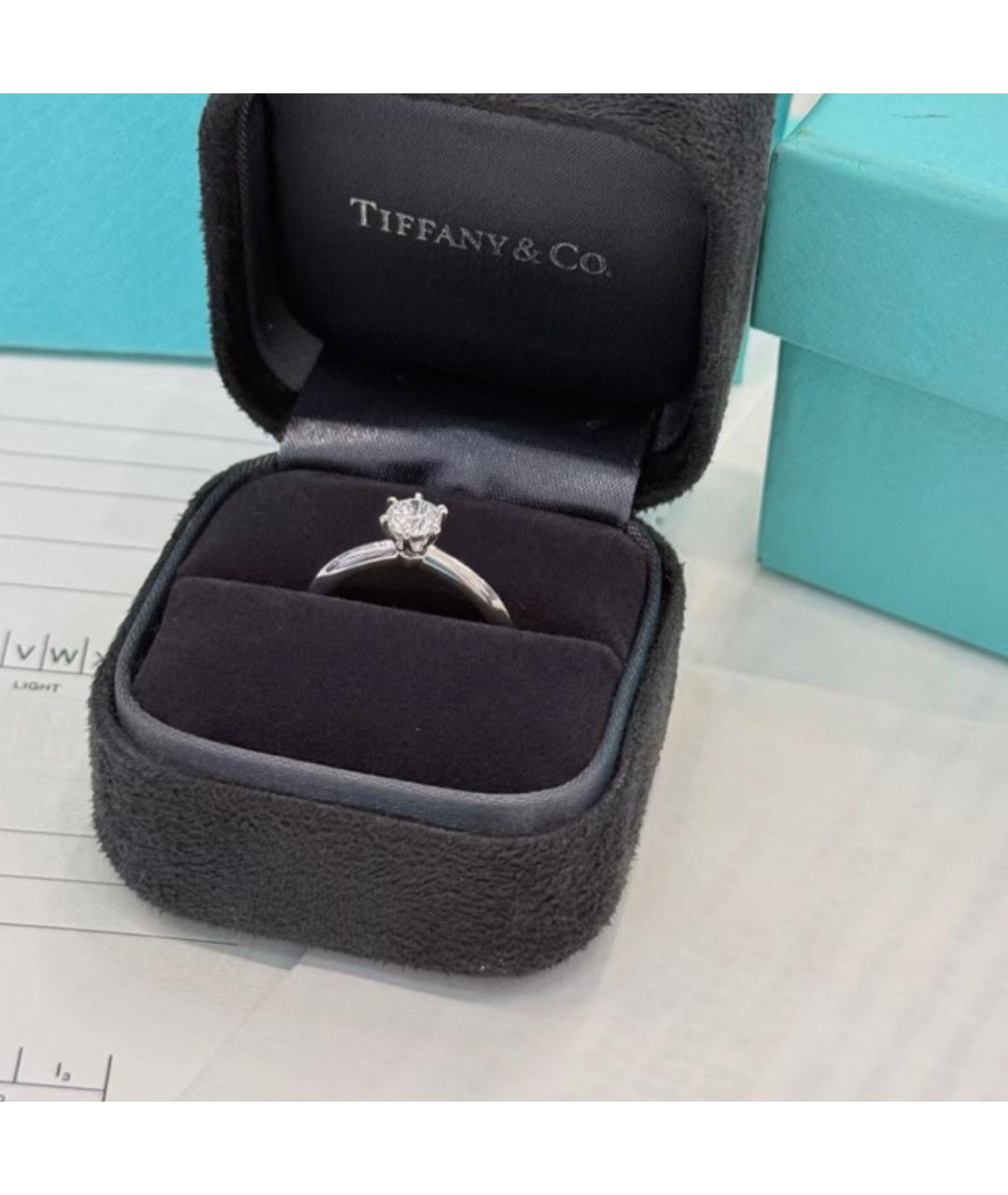 TIFFANY&CO Серебряное платиновое кольцо, фото 3