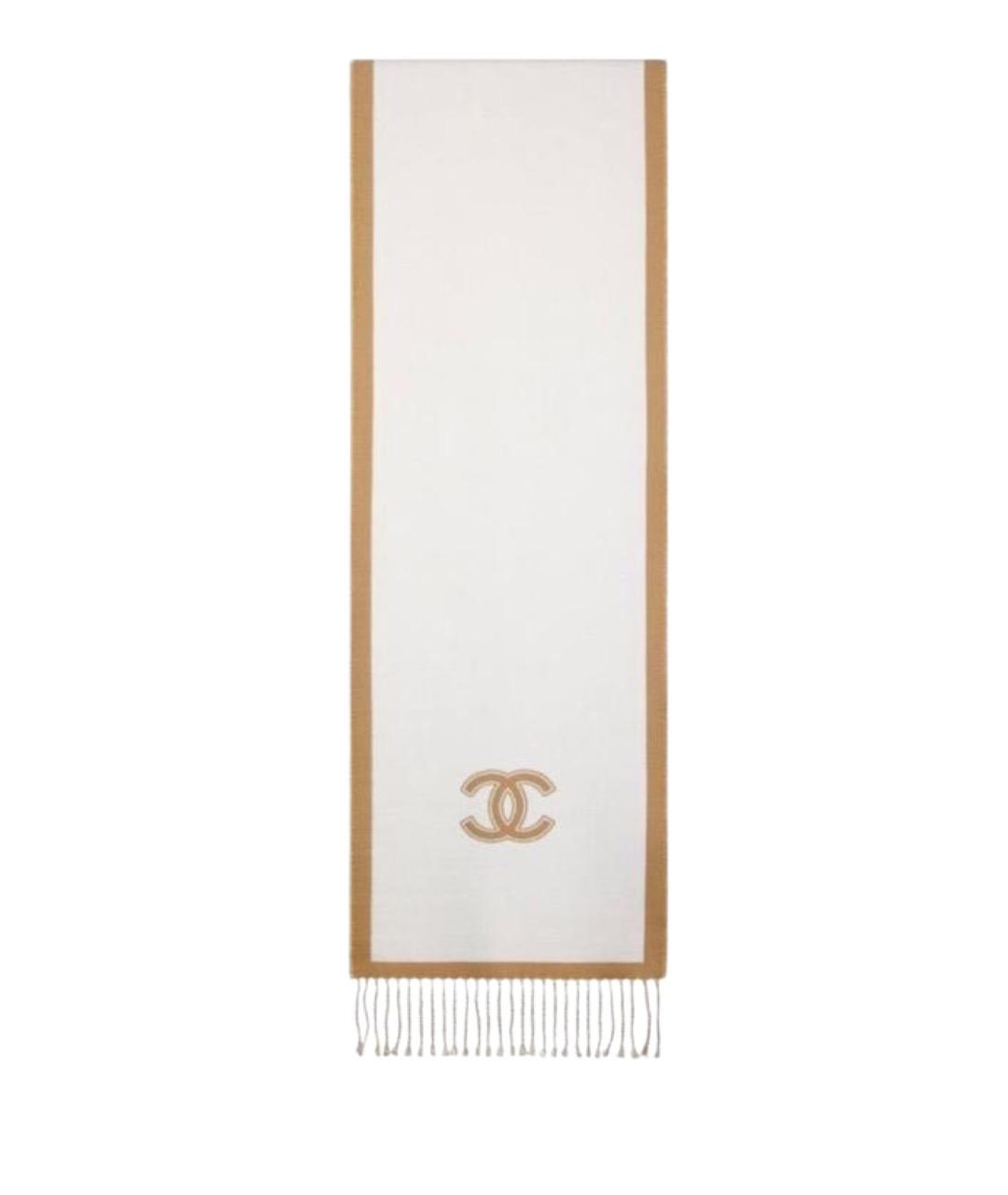 CHANEL Горчичный шерстяной шарф, фото 1