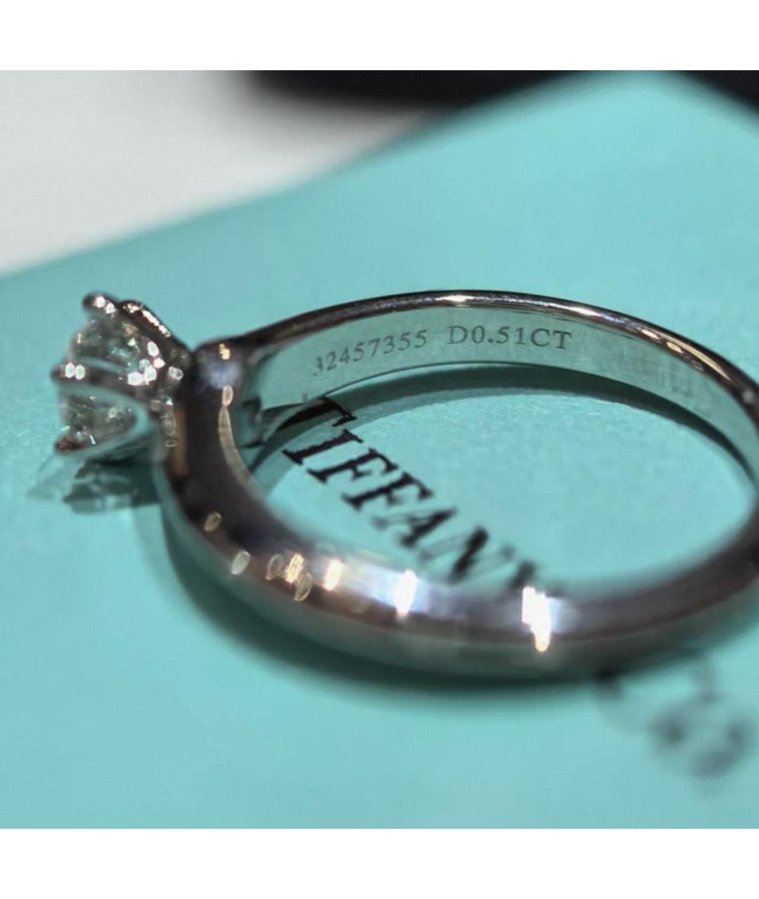 TIFFANY&CO Серебряное платиновое кольцо, фото 4