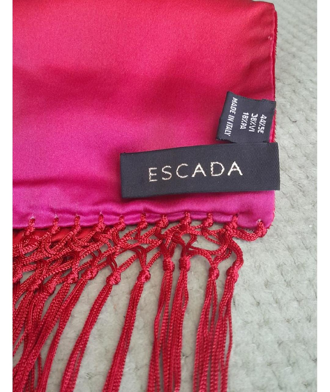 ESCADA Розовый шелковый шарф, фото 3
