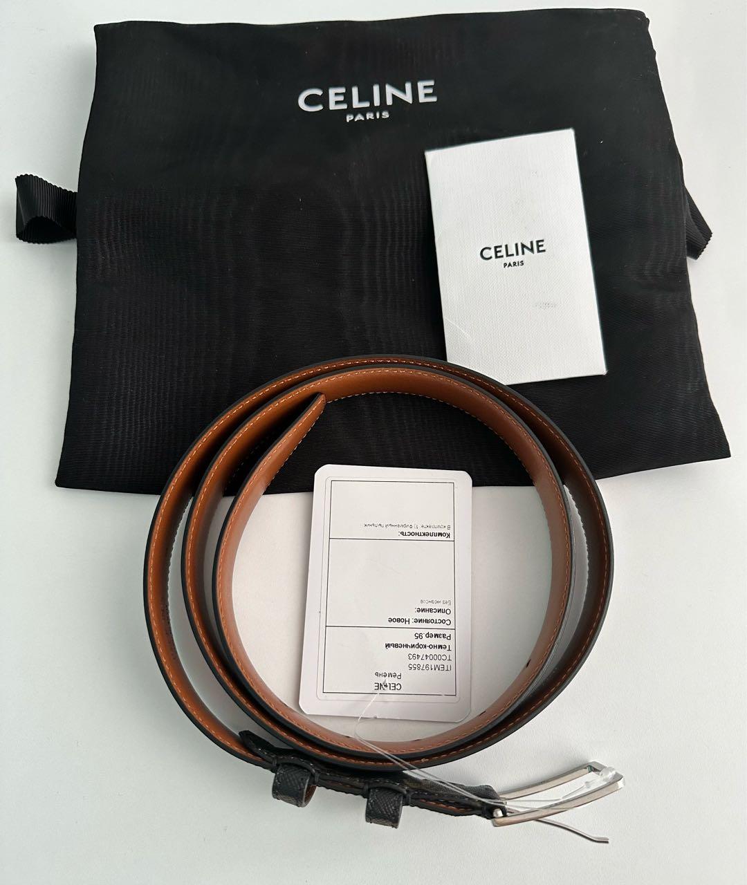 CELINE Коричневый ремень, фото 5