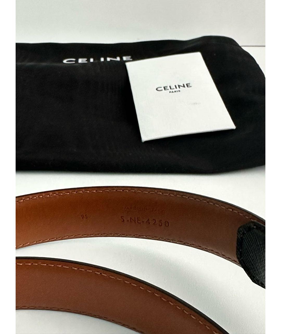 CELINE Коричневый ремень, фото 4