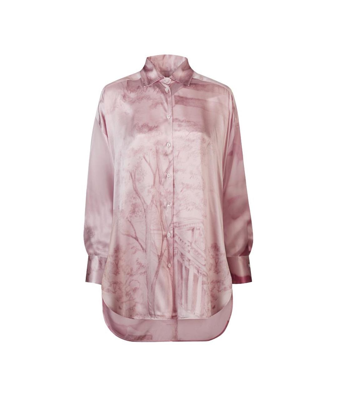 KITON Розовый шелковый костюм с брюками, фото 1