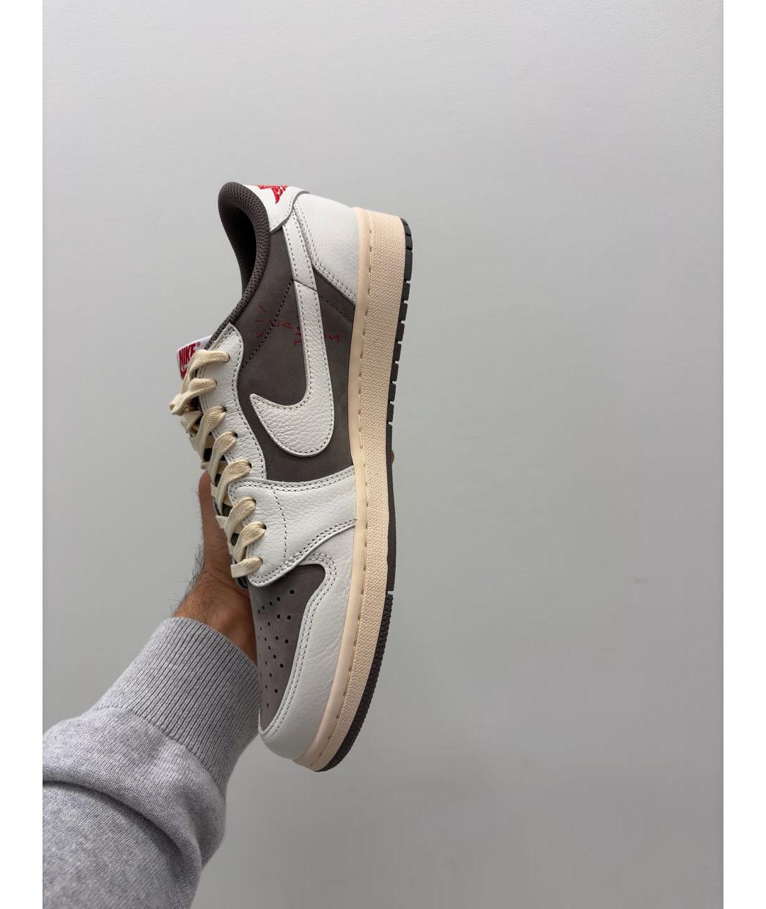 CACTUS JACK BY TRAVIS SCOTT Коричневые кожаные низкие кроссовки / кеды, фото 3