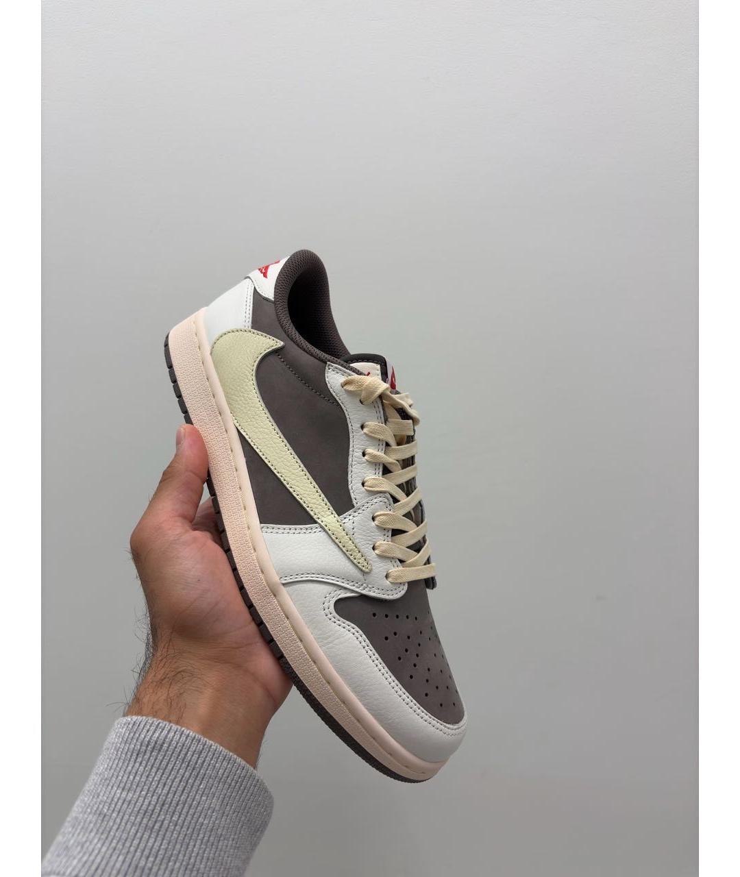 CACTUS JACK BY TRAVIS SCOTT Коричневые кожаные низкие кроссовки / кеды, фото 2