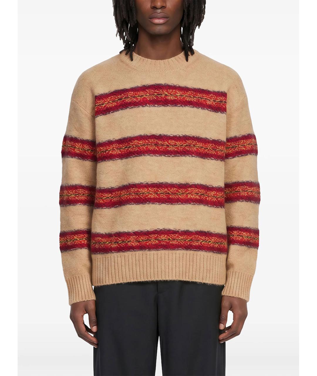 DRIES VAN NOTEN Бежевый шерстяной джемпер / свитер, фото 2