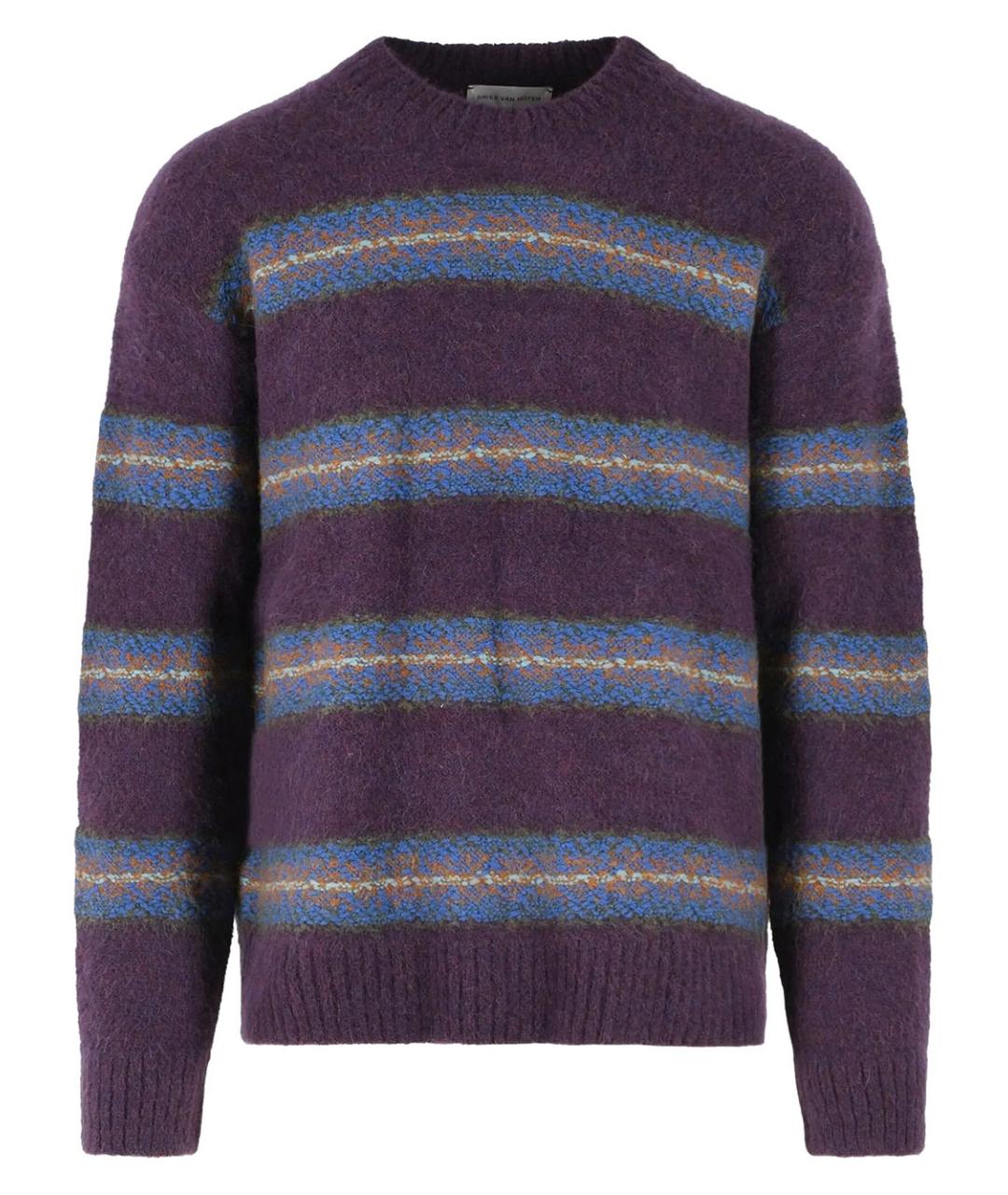 DRIES VAN NOTEN Фиолетовый шерстяной джемпер / свитер, фото 1